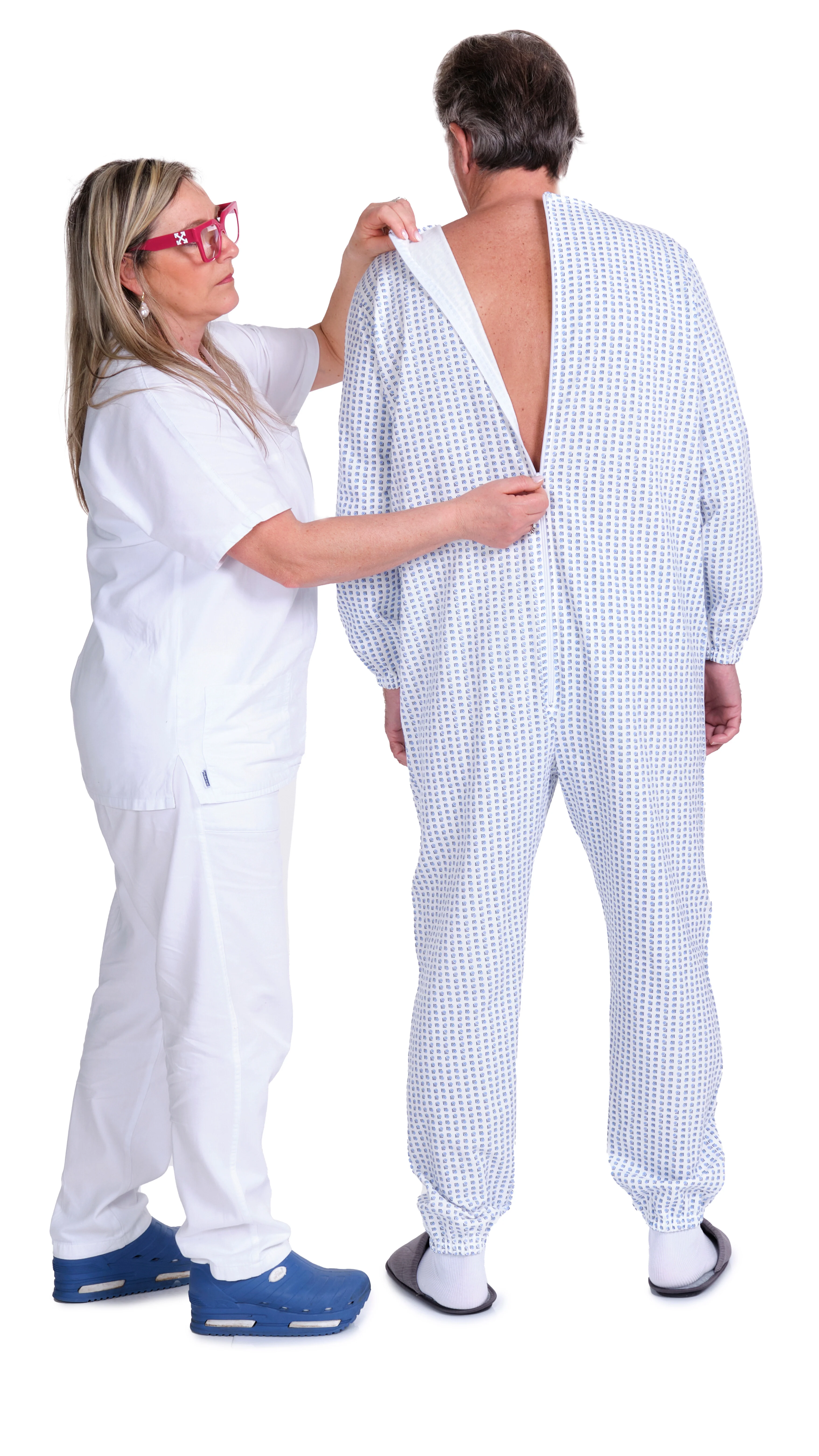 Pigiama Sanitario Manica Lunga Felpato Invernale Unisex colore Unico 100% cotone - 9012-F - Image 6