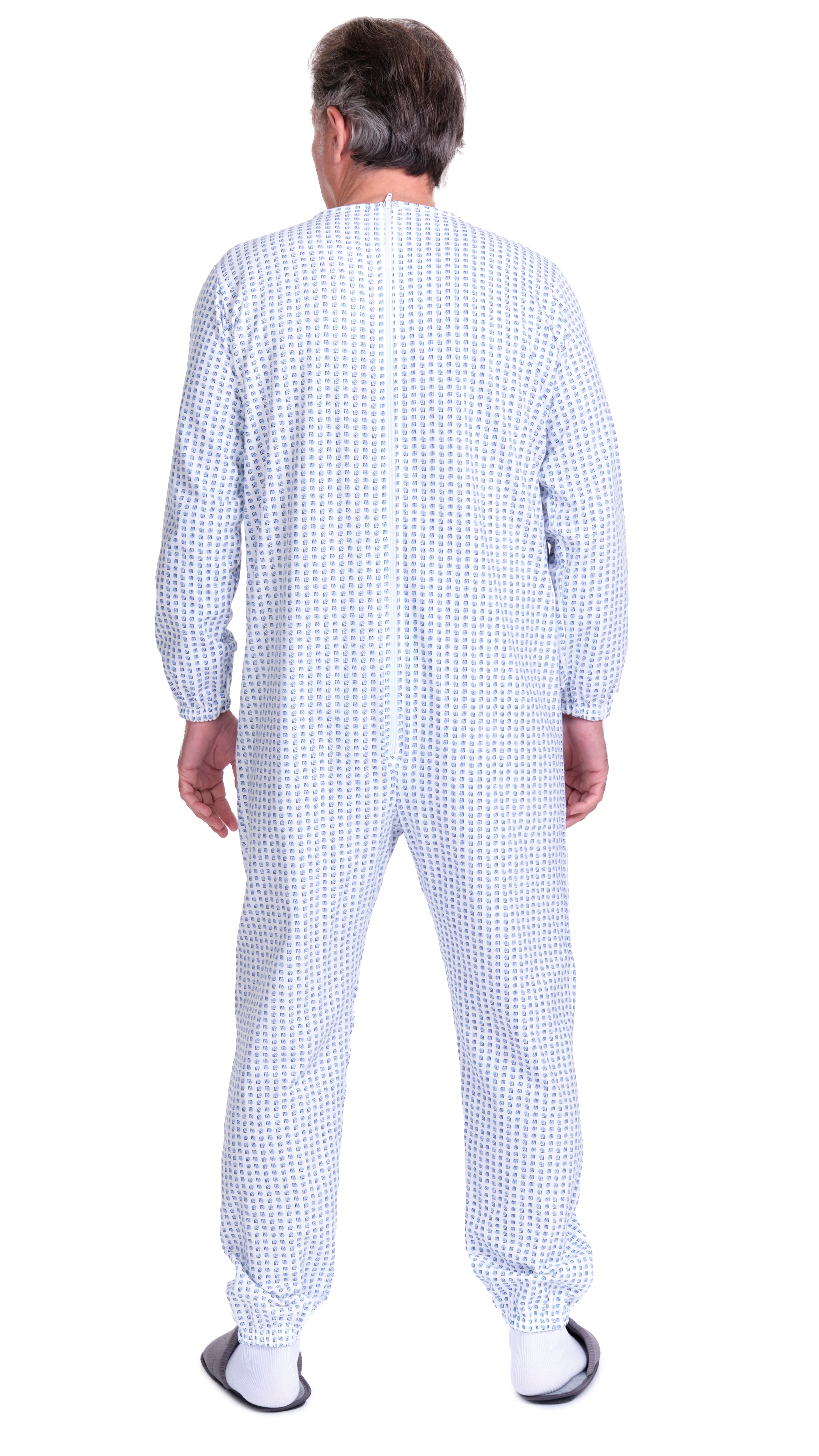 Pigiama Sanitario Manica Lunga Felpato Invernale Unisex colore Unico 100% cotone - 9012-F - Image 7