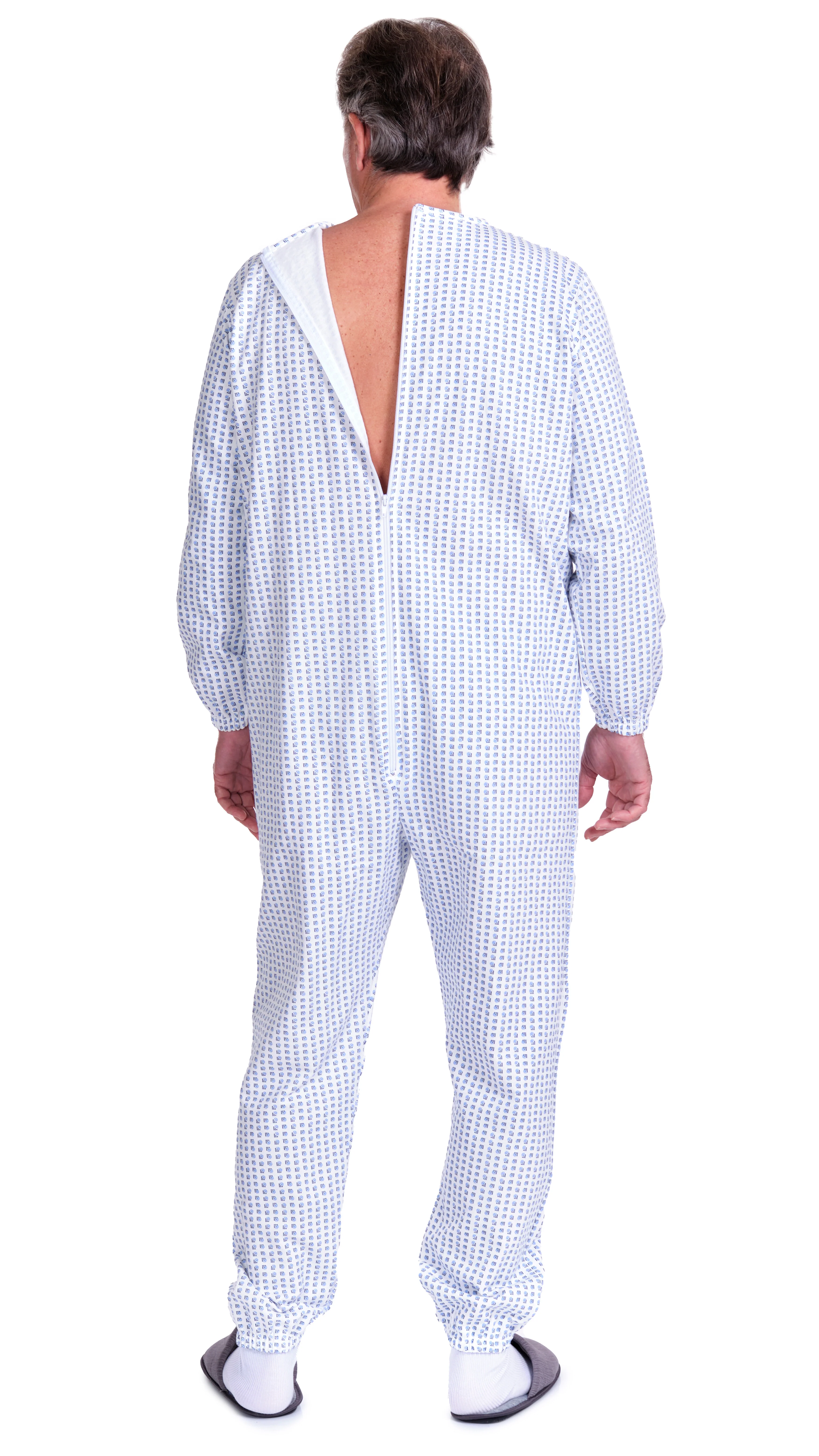 Pigiama Sanitario Manica Lunga Felpato Invernale Unisex colore Unico 100% cotone - 9012-F - Image 8