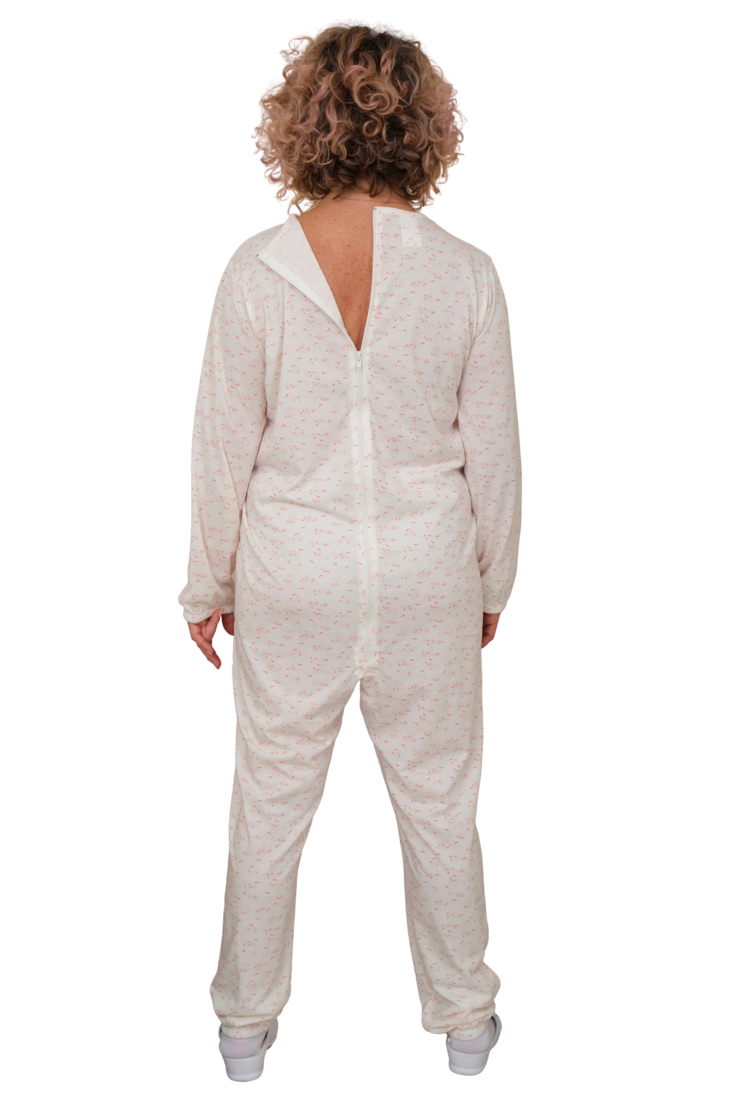 Pigiama Sanitario Estivo 100% Cotone con Zip sul Dorso | Tutone per Anziani, Alzheimer, Incontinenza | Ferrucci Comfort - 9012/1 - Image 9