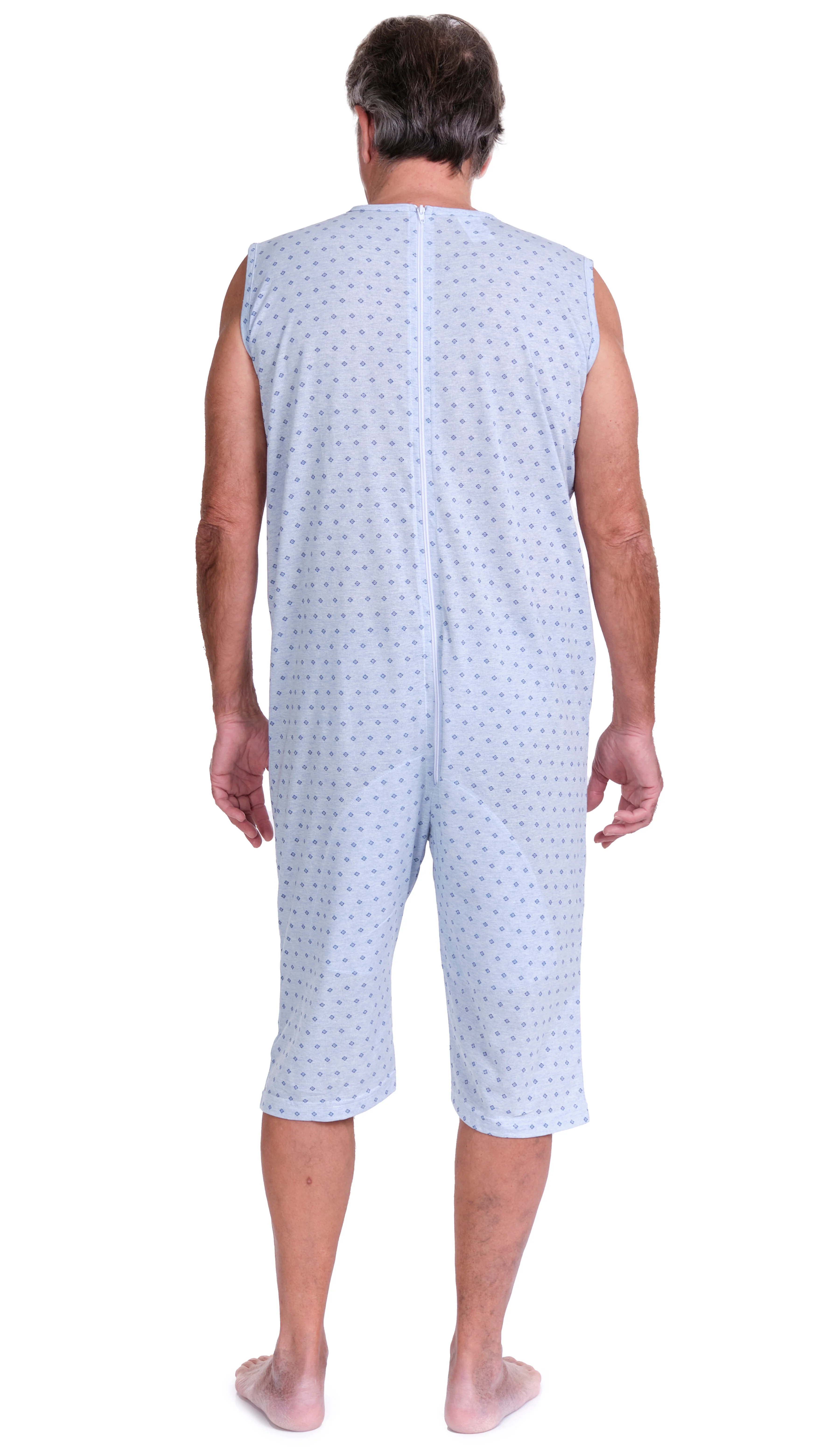 Pigiama Sanitario smanicato con pantalone corto con 1 zip/cerniera posteriore misto cotone poliestere - 9008/7 - Image 12