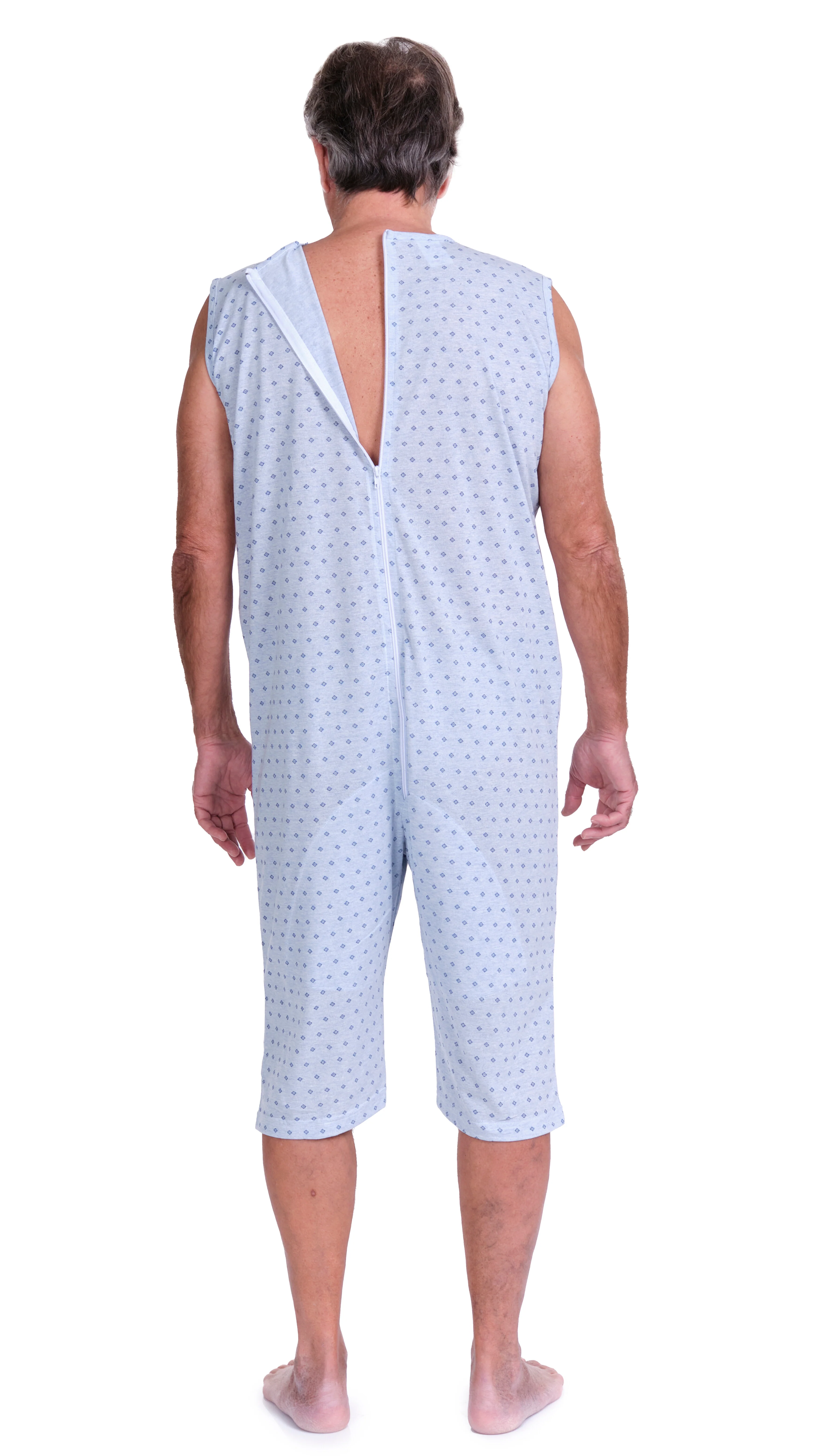 Pigiama Sanitario smanicato con pantalone corto con 1 zip/cerniera posteriore misto cotone poliestere - 9008/7 - Image 13