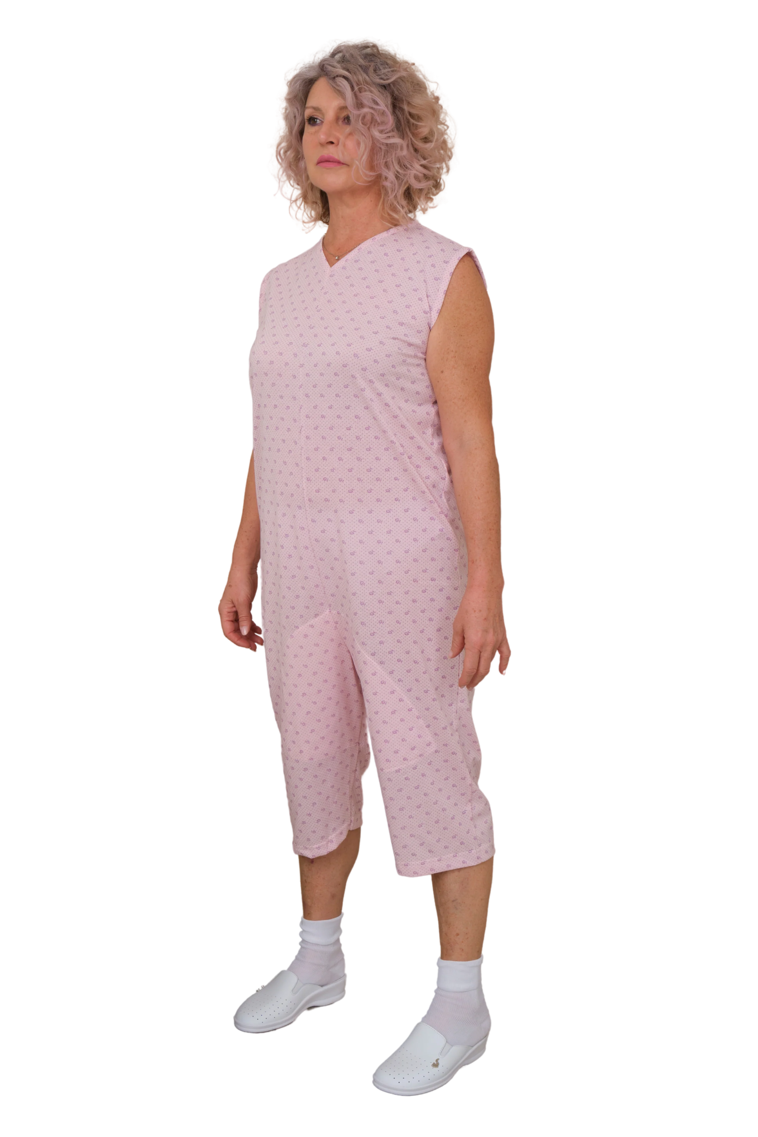 Pigiama Sanitario smanicato con pantalone corto con 1 zip/cerniera posteriore misto cotone poliestere - 9008/7 - Image 7