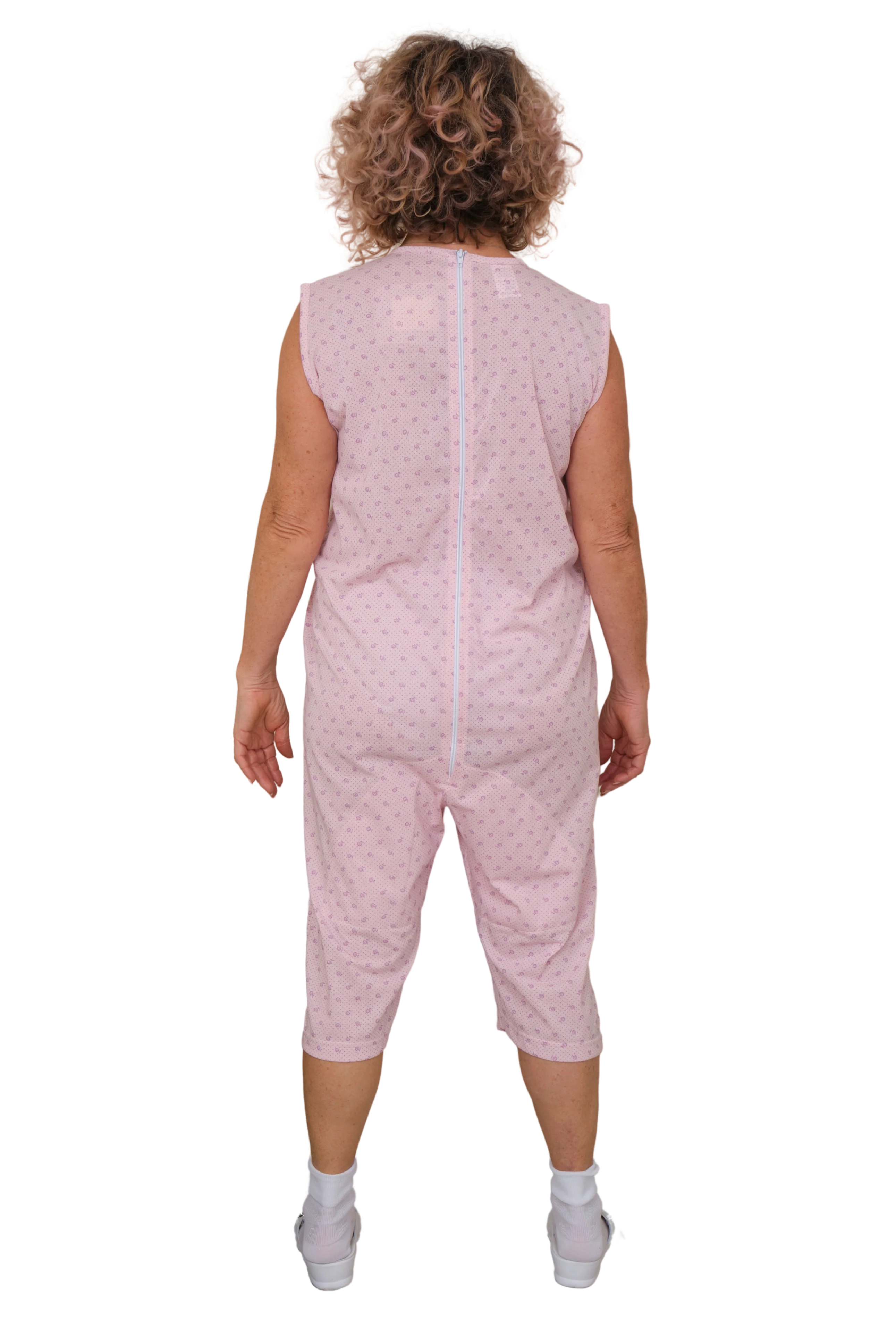 Pigiama Sanitario smanicato con pantalone corto con 1 zip/cerniera posteriore misto cotone poliestere - 9008/7 - Image 9