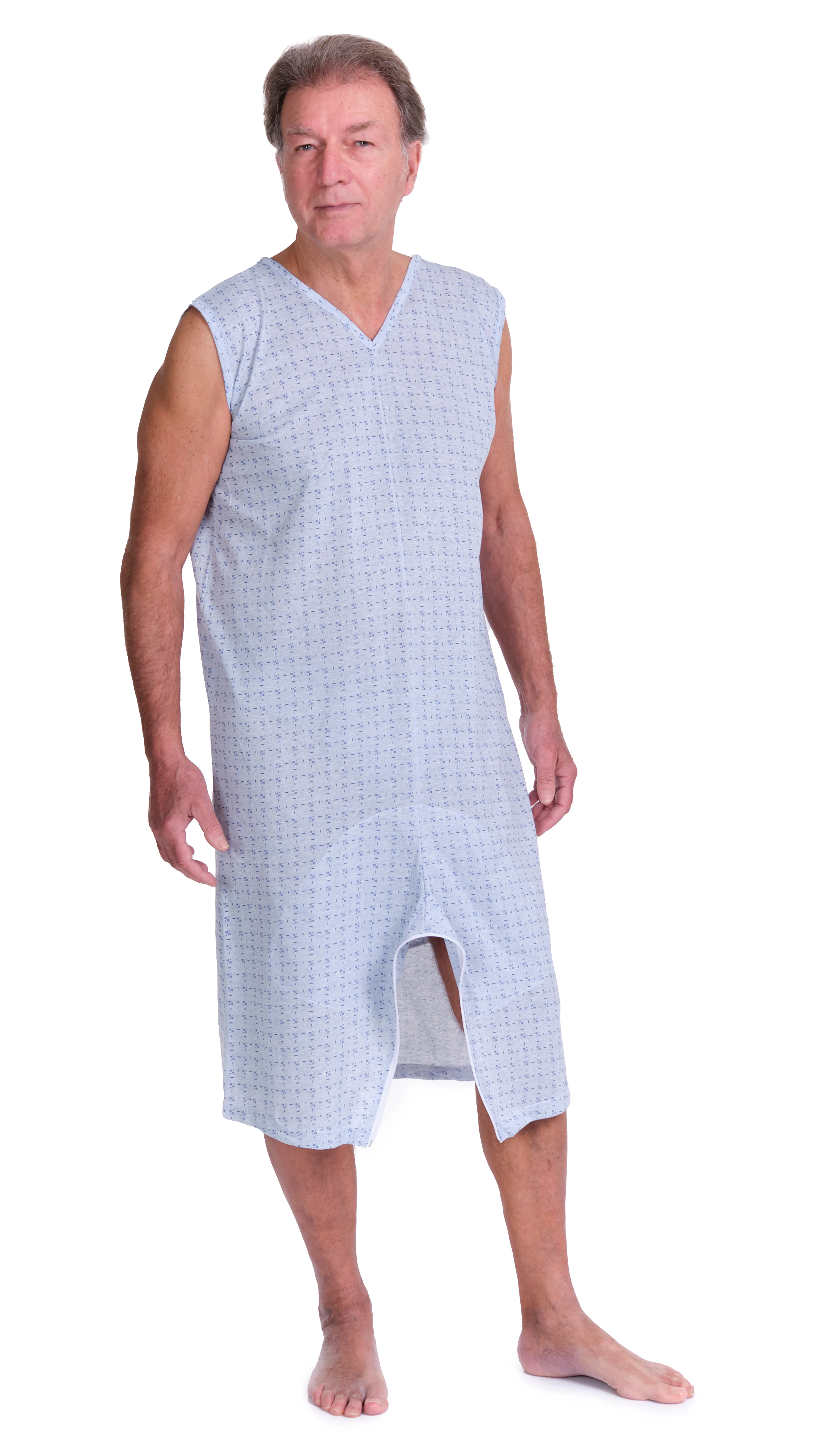 Pigiama Sanitario smanicato con pantalone corto con 2 zip/cerniere misto cotone poliestere - 9008/8 - Image 14