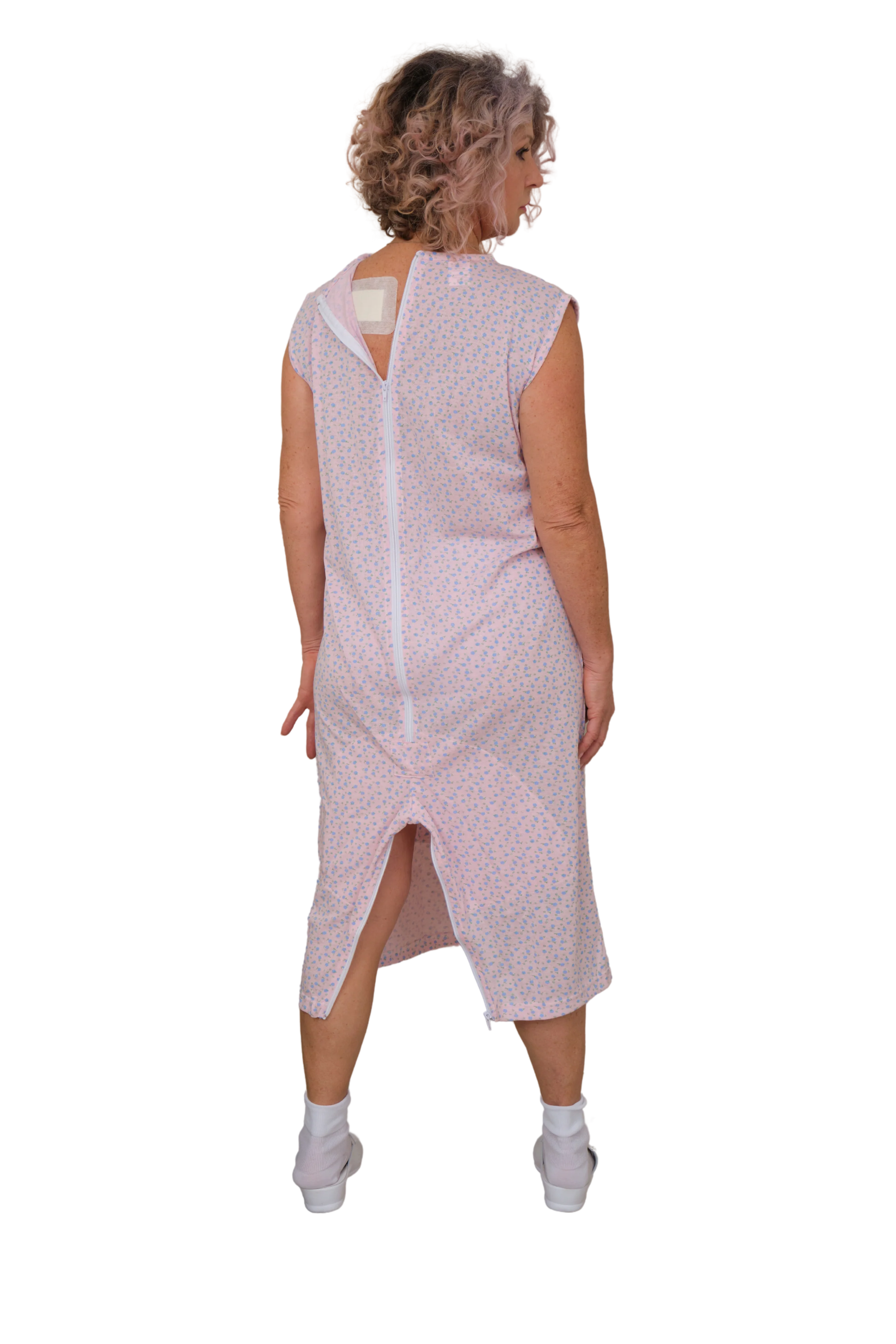Pigiama Sanitario smanicato con pantalone corto con 2 zip/cerniere misto cotone poliestere - 9008/8 - Image 4