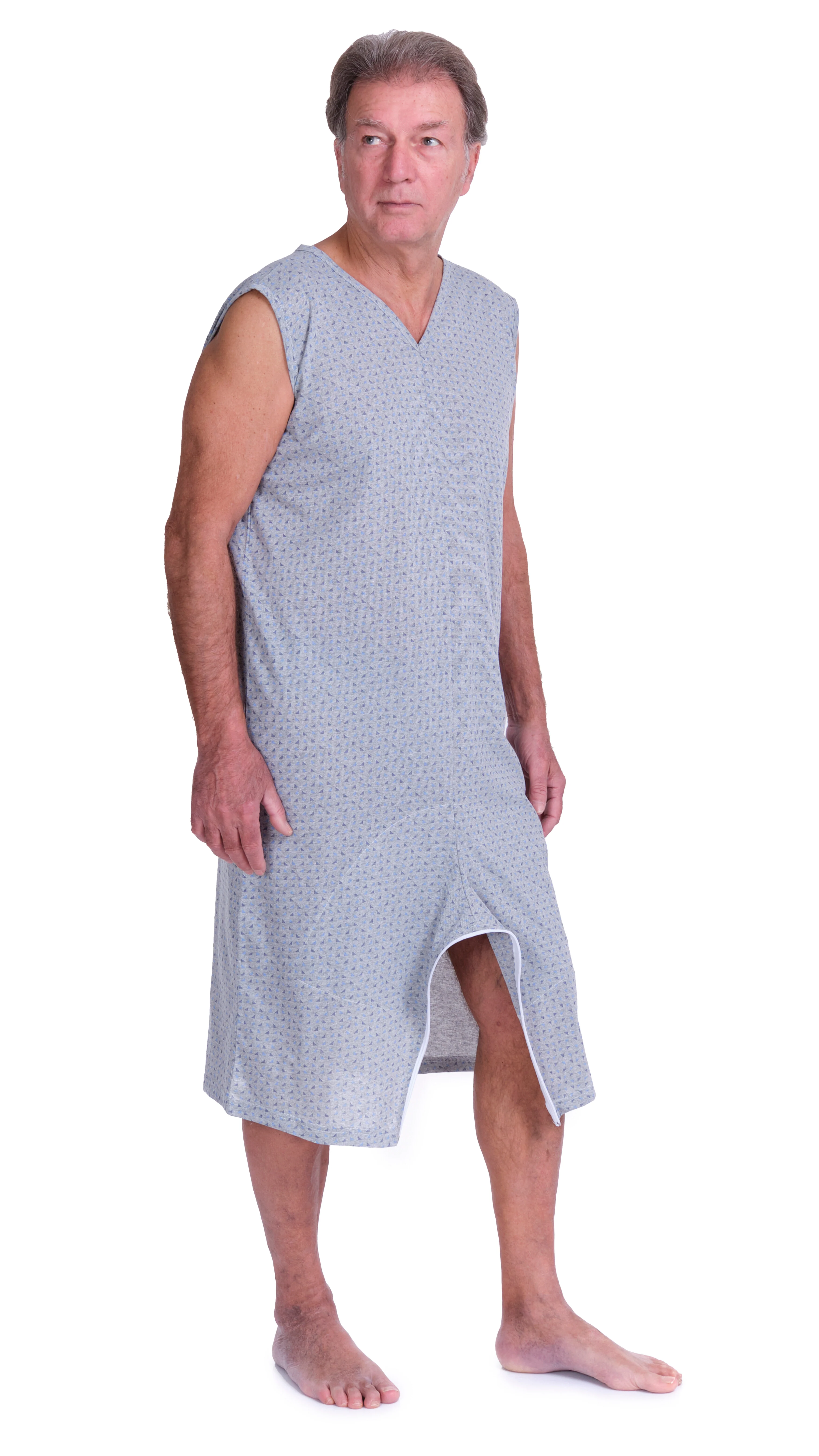 Pigiama Sanitario smanicato con pantalone corto con 2 zip/cerniere misto cotone poliestere - 9008/8 - Image 8