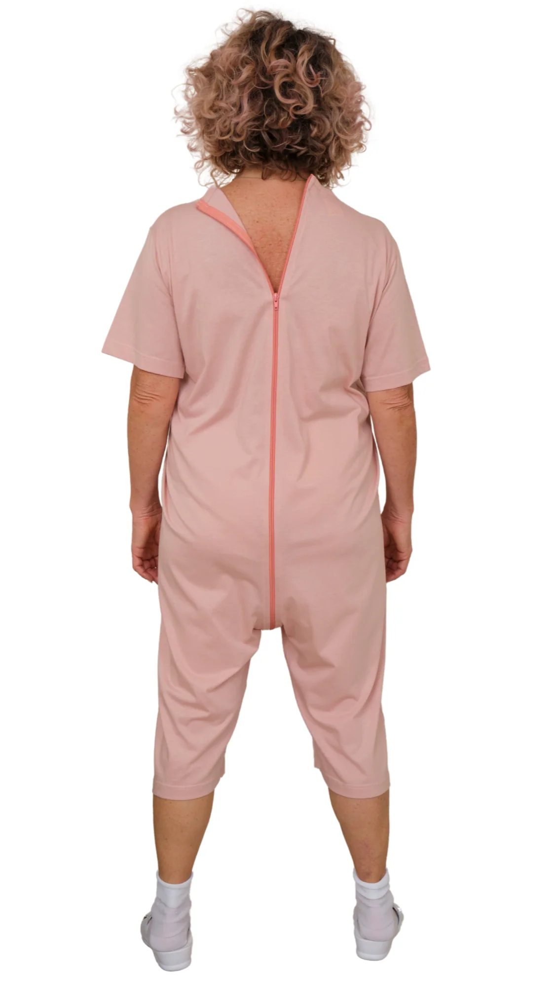 Pigiama Sanitaro Salute con Zip continua maniche corte e pantalone corto - 9078 MC PC - Image 3