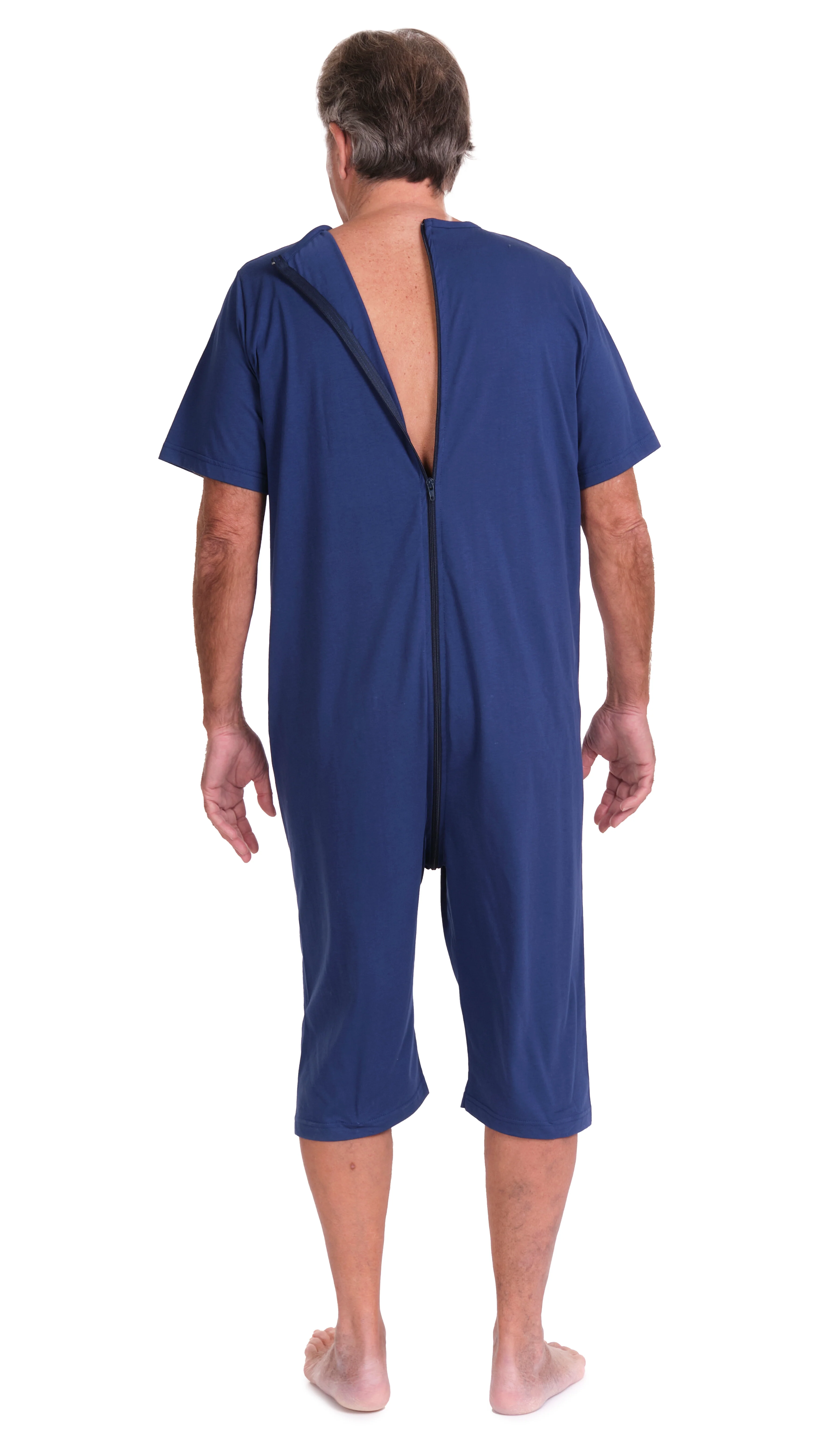 Pigiama Sanitaro Salute con Zip continua maniche corte e pantalone corto - 9078 MC PC - Image 5