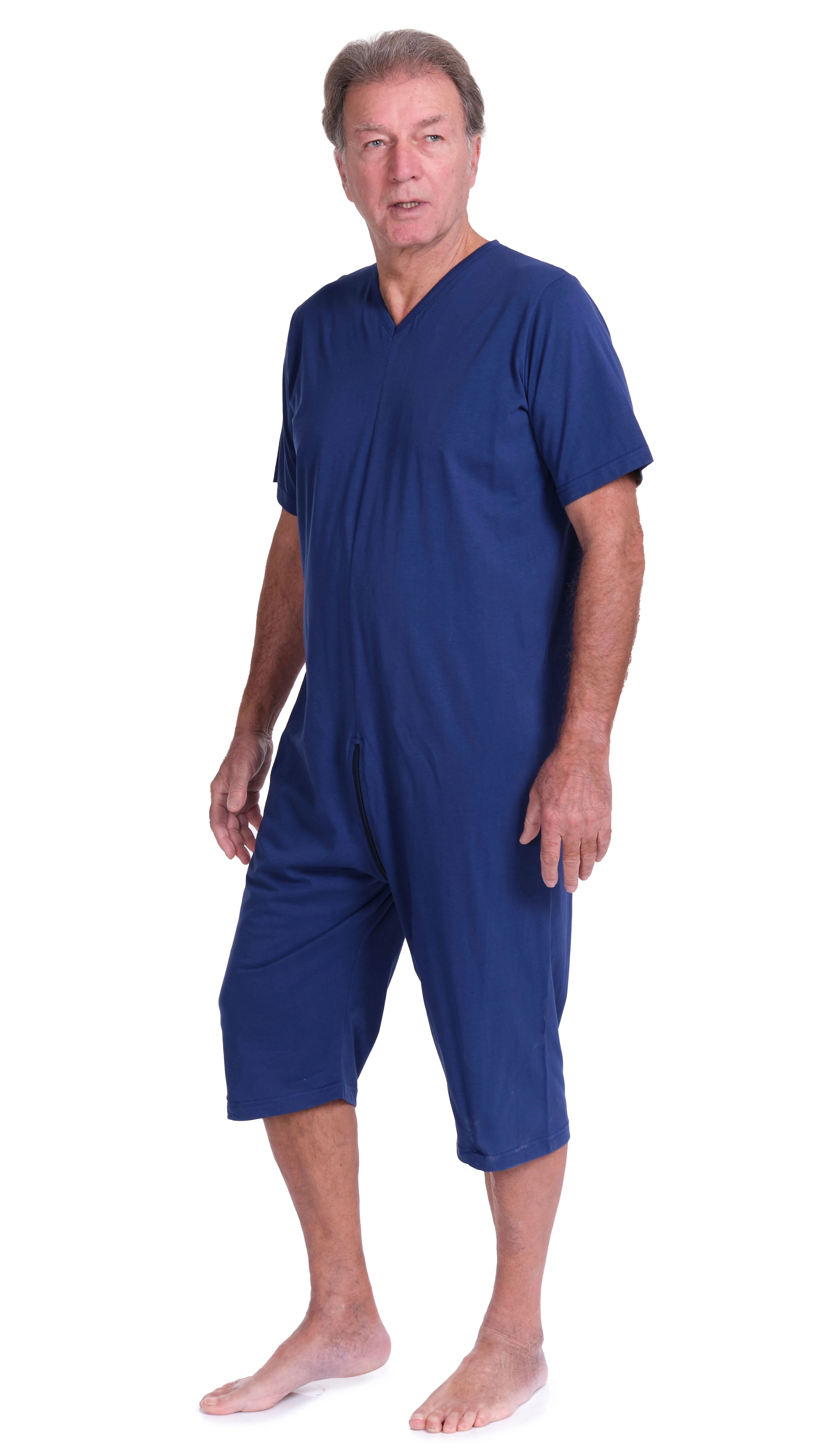 Pigiama Sanitaro Salute con Zip continua maniche corte e pantalone corto - 9078 MC PC - Image 7