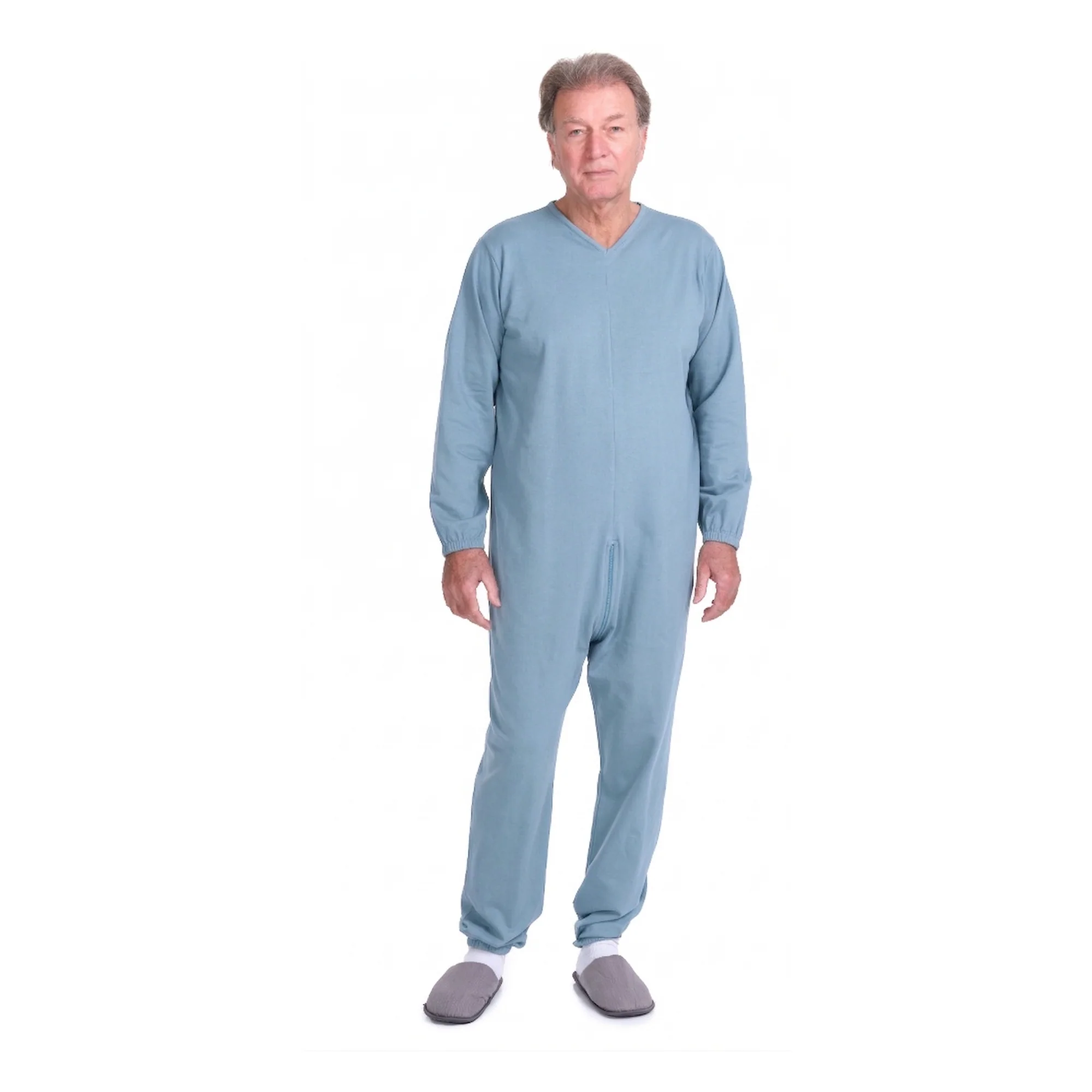 Pigiama Tutone Sanitario Invernale Felpato Unisex con Cerniera sul Dorso - 9078-F - per Anziani, Incontinenza e Alzheimer - Image 10