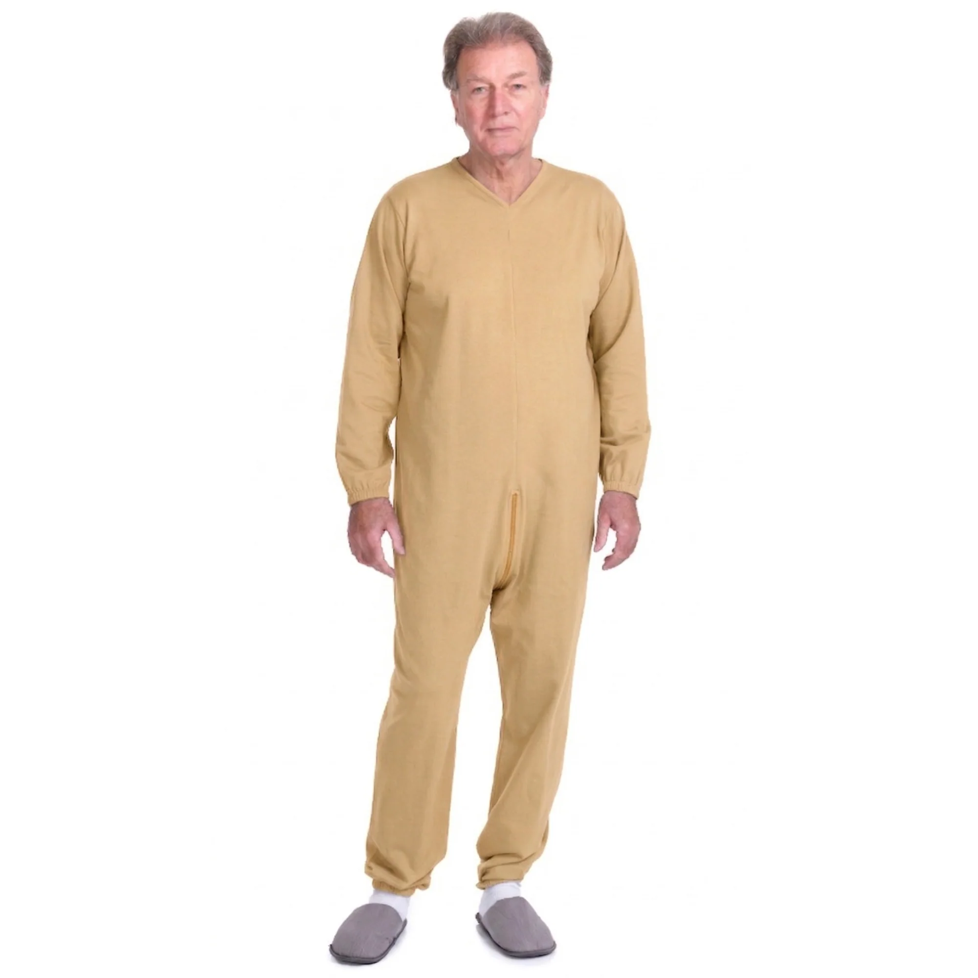 Pigiama Tutone Sanitario Invernale Felpato Unisex con Cerniera sul Dorso - 9078-F - per Anziani, Incontinenza e Alzheimer - Image 12