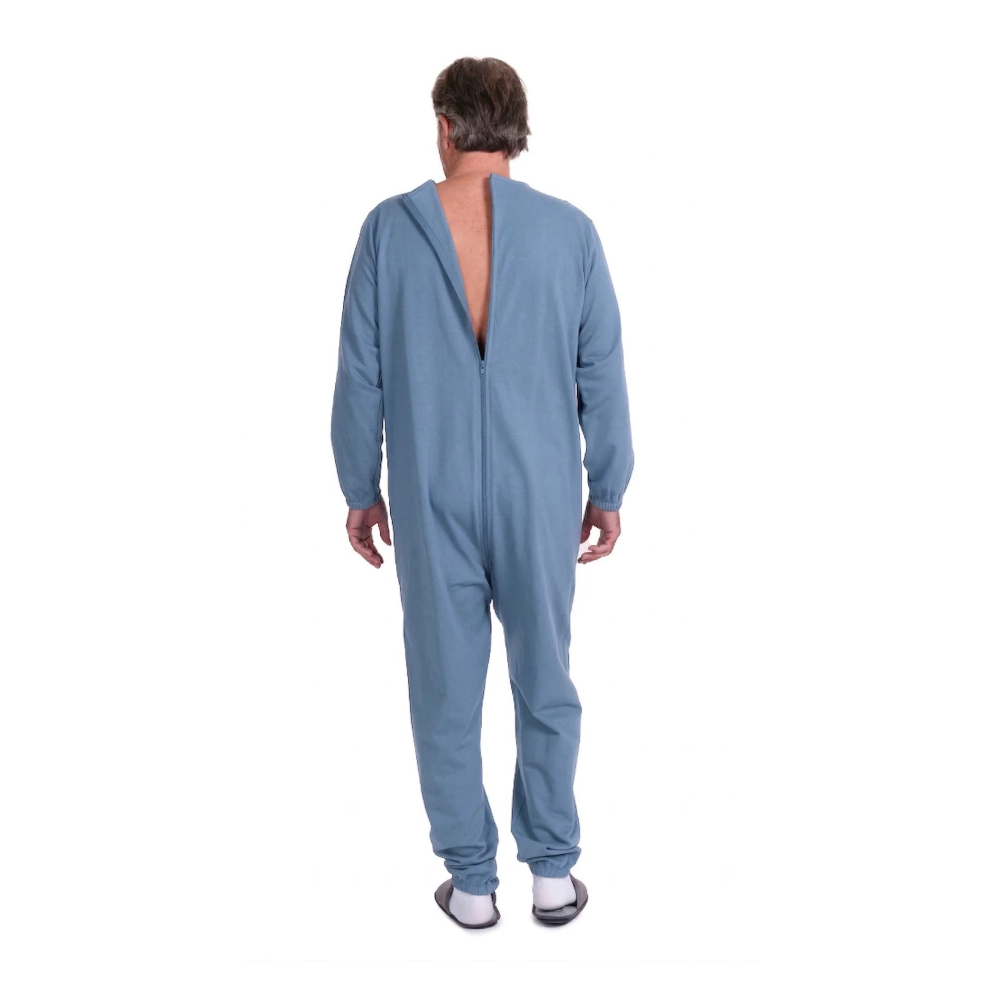 Pigiama Tutone Sanitario Invernale Felpato Unisex con Cerniera sul Dorso - 9078-F - per Anziani, Incontinenza e Alzheimer - Image 9