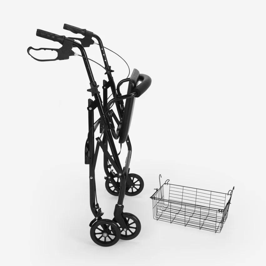 Rollator in alluminio Professionale per Anziani Leggero - Capacità fino a 120 kg - Richiudibile - Image 3