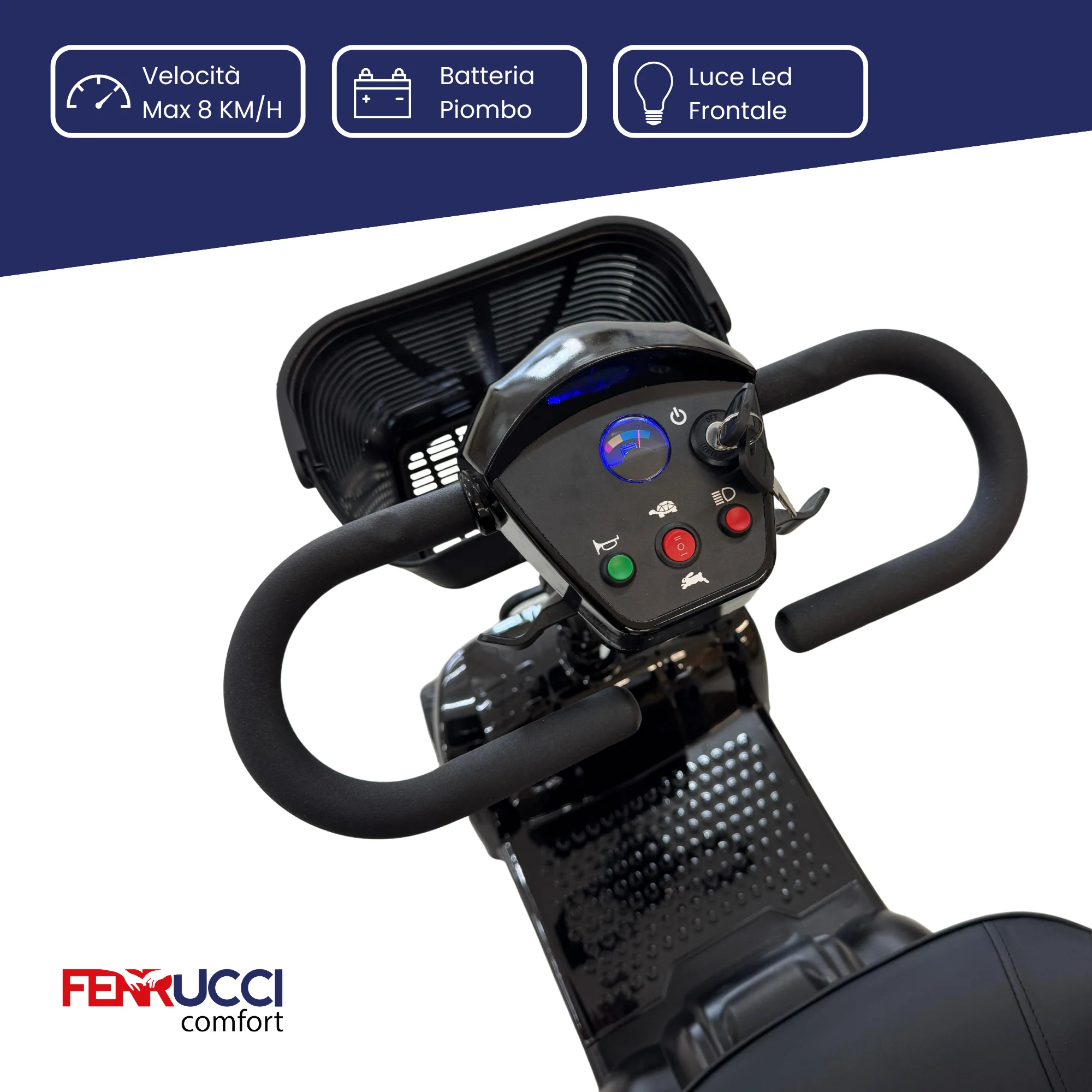 NOLEGGIO - Scooter Elettrico Smontabile per Anziani e Disabili – Sedile Girevole 360°, Braccioli Ribaltabili e Presa USB - Dispositivo Medico Classe 1 - Image 4
