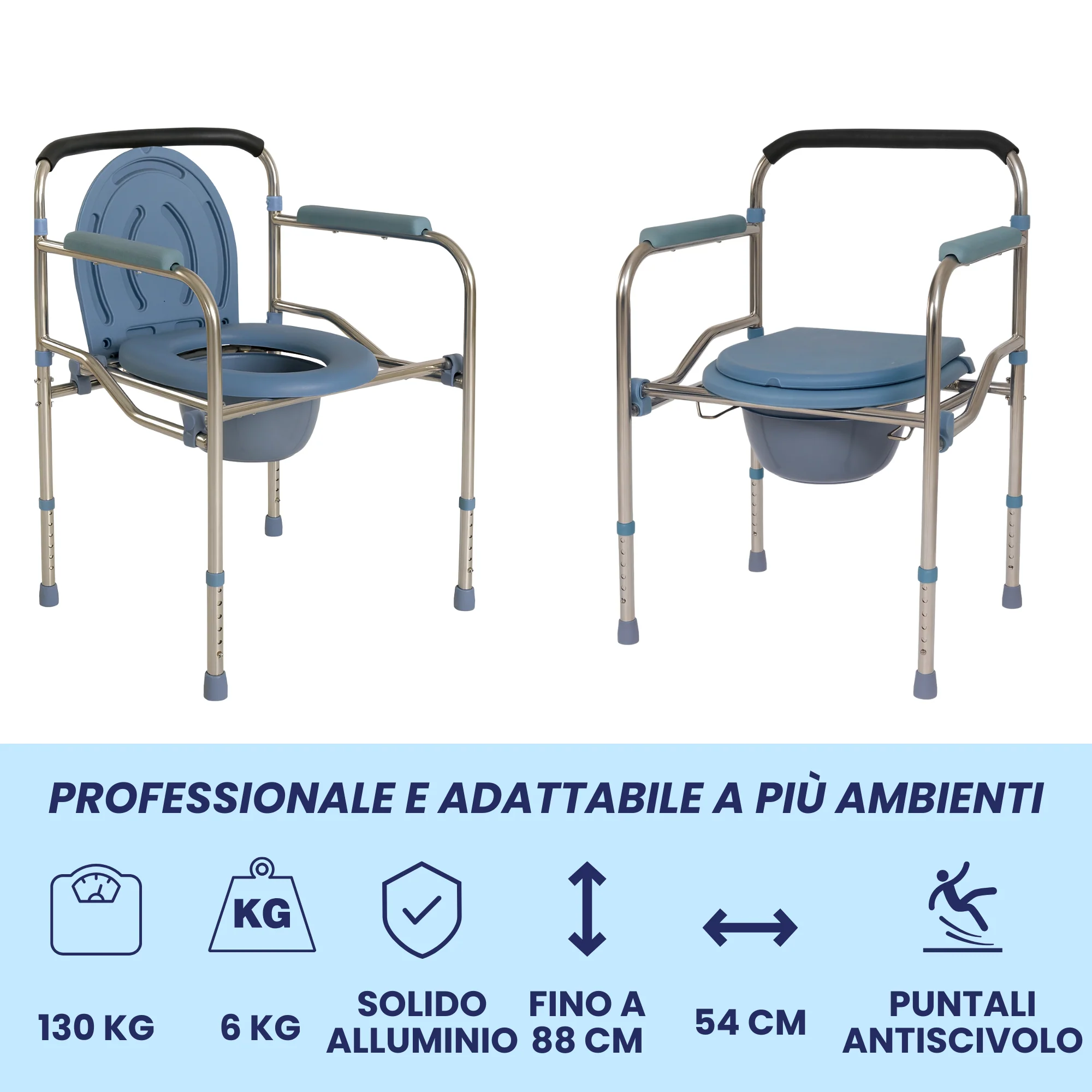 Sedia comoda 4 funzioni in 1 - Rialzo WC e sedile per Doccia - Image 4