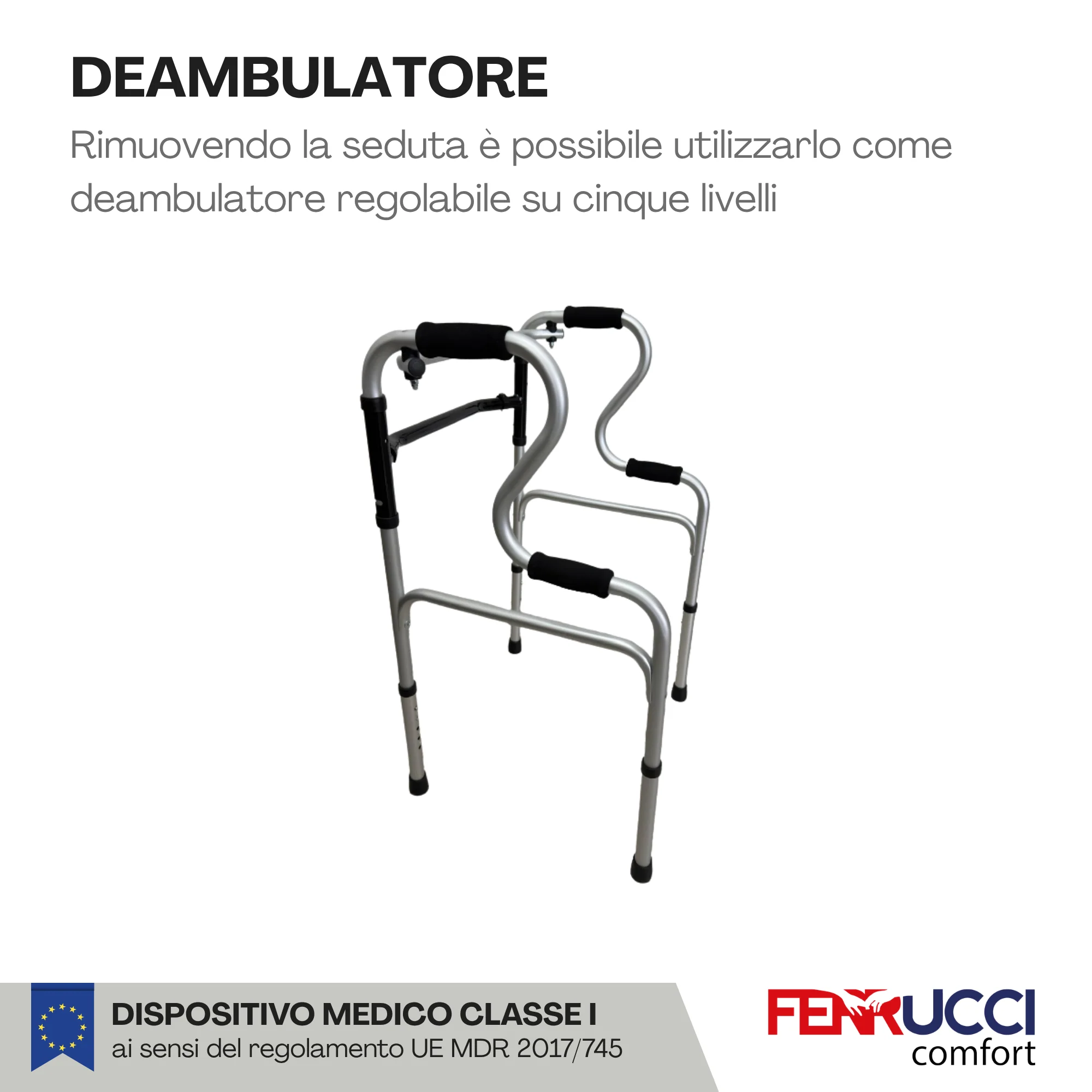 Sedia Multifunzione - Sedia Comoda WC, Sedia Doccia e Deambulatore - 3 funzioni in 1 - Image 4