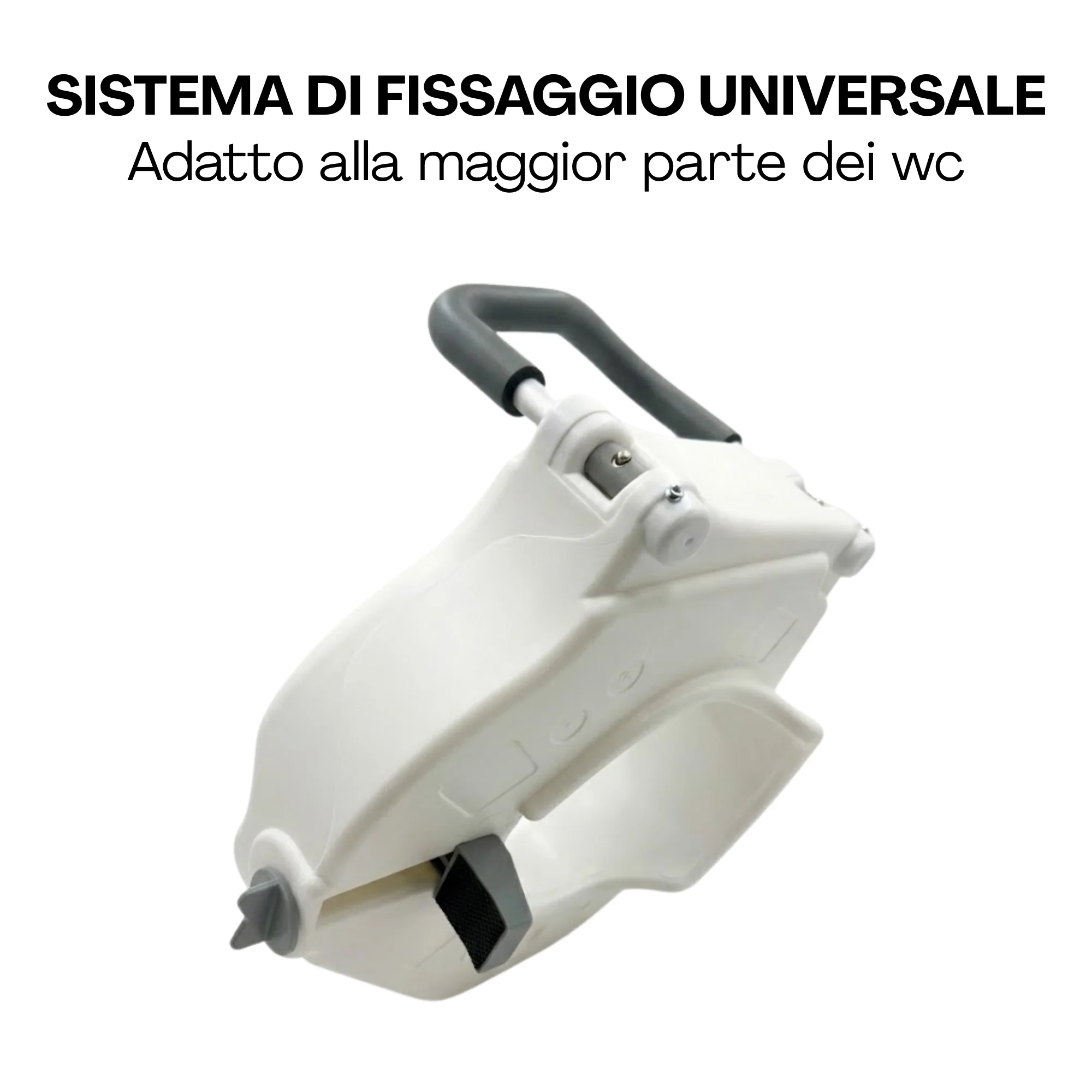 Sedile Rialzo WC con Braccioli Universale Regolabile, Alzawater Supporto per Anziani, Disabili e Donne Incinte - Altezza 11 cm - Image 4
