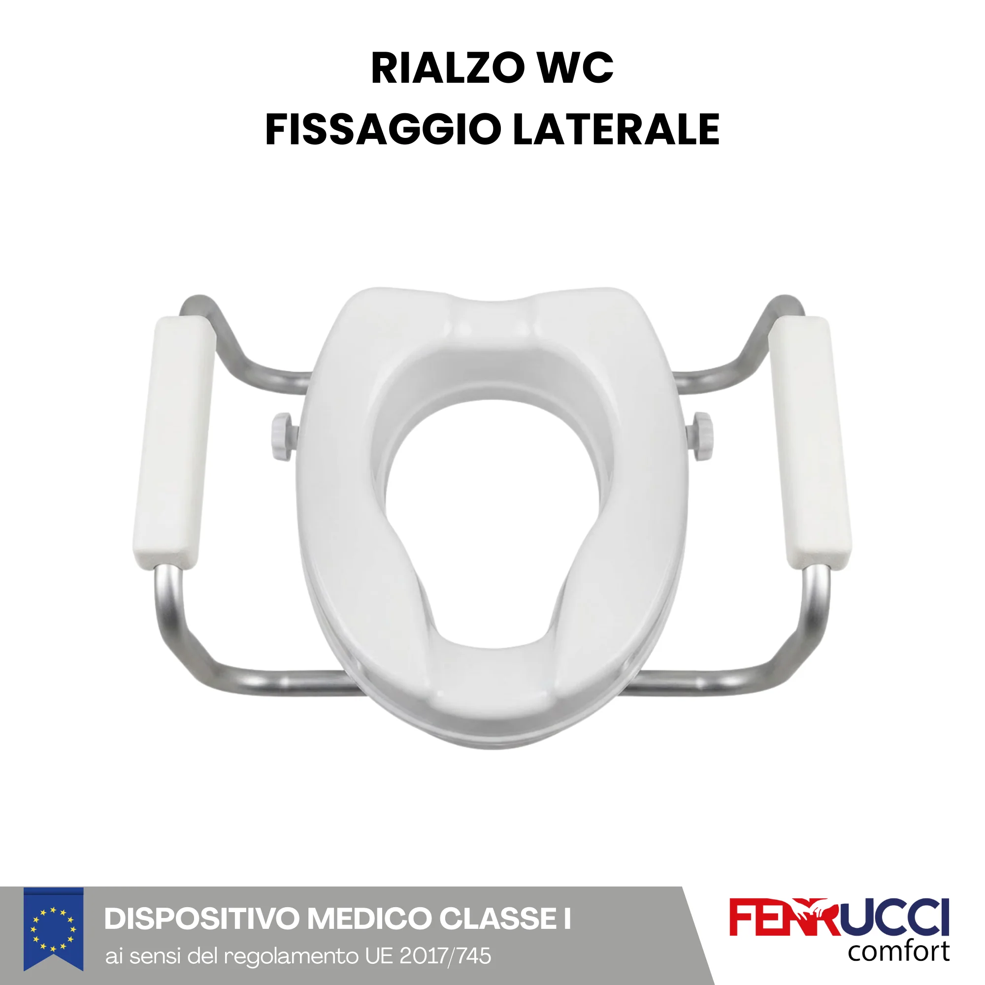 Sedile Rialzo WC con Braccioli Universale Regolabile, Alzawater Supporto per Anziani, Disabili e Donne Incinte - Altezza 14,5 cm - Image 4