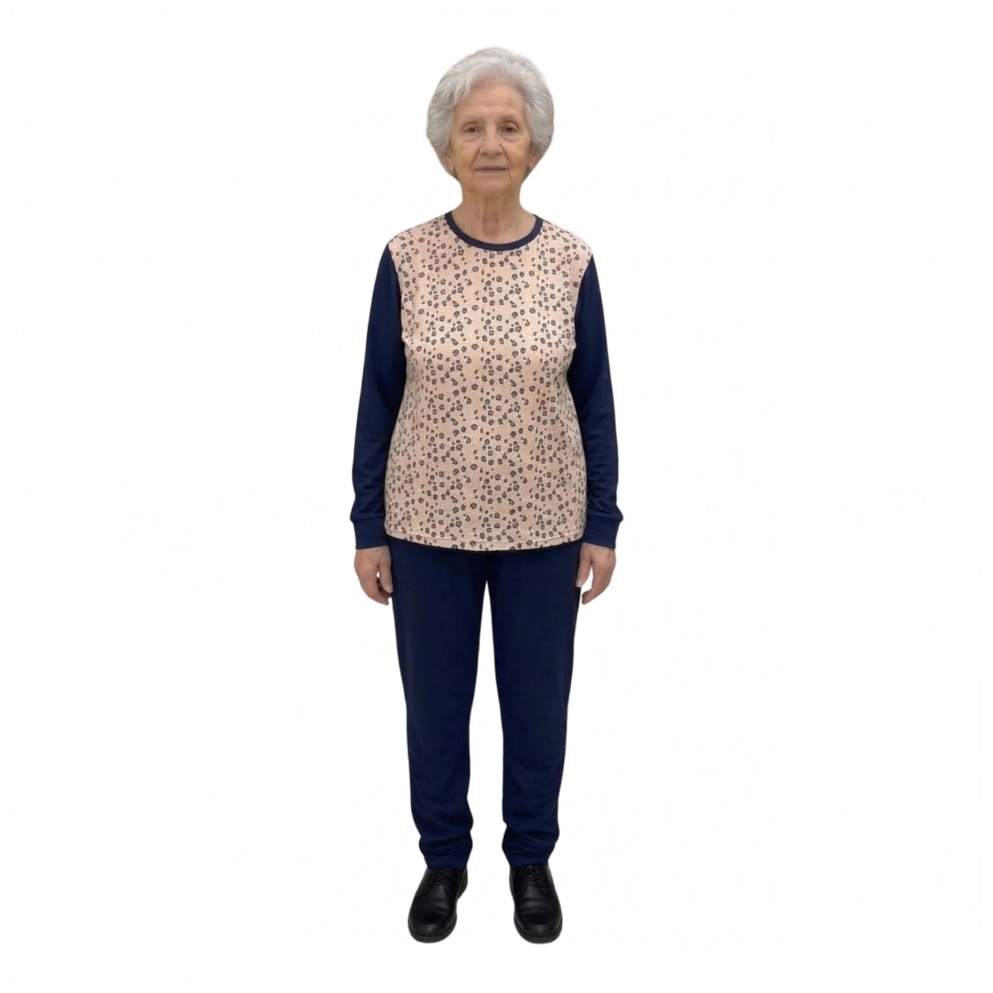 Tuta Girocollo Donna Cotone per Anziane con Zip Posteriore, tessuto idrofobico | Abbigliamento Alzheimer | Ferrucci Comfort - 9027 ML PL - Image 5