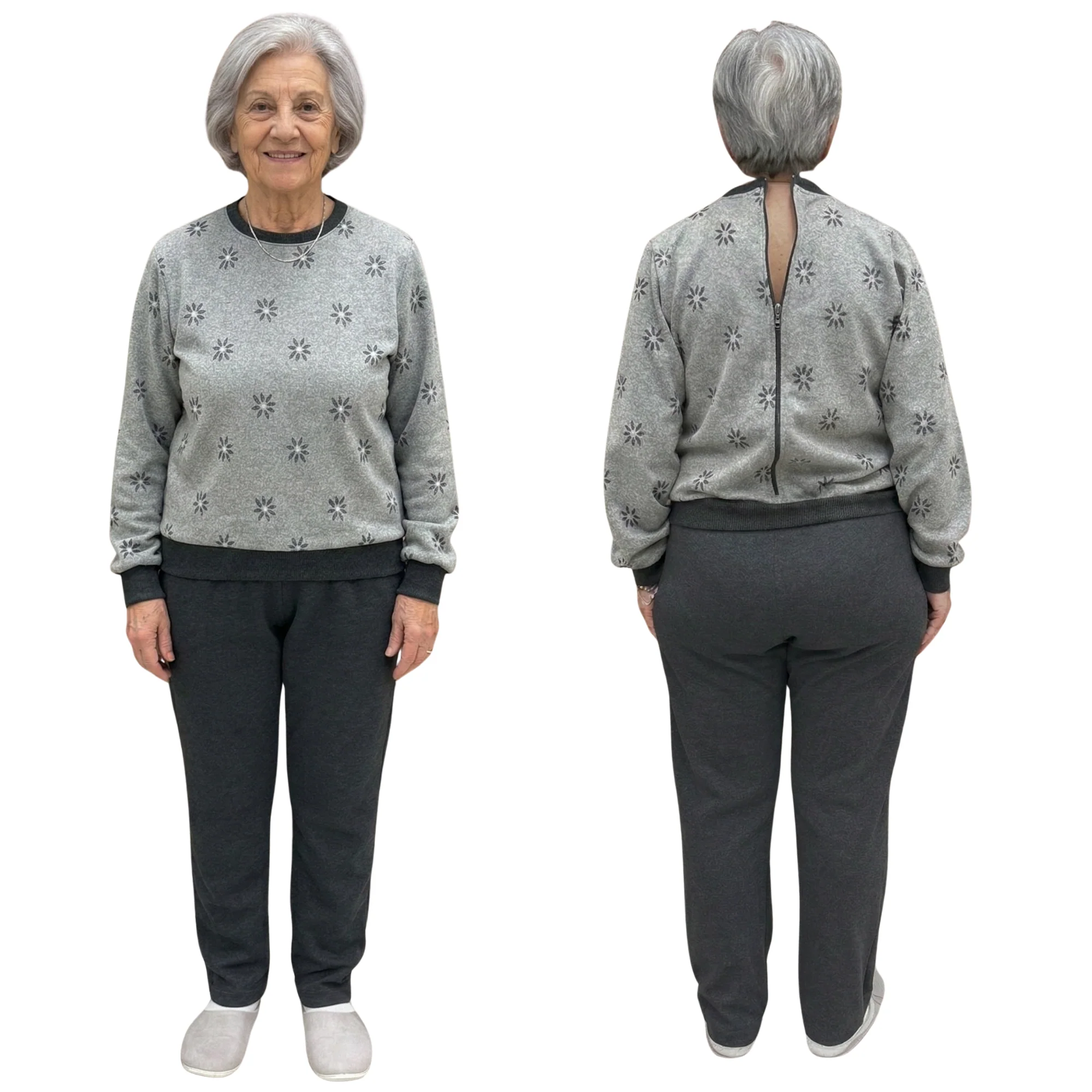 Tuta Intera Adattiva Anti-manipolazione per Esterno da Donna, Invernale con Chiusura Zip Posteriore - 9052 - Image 9