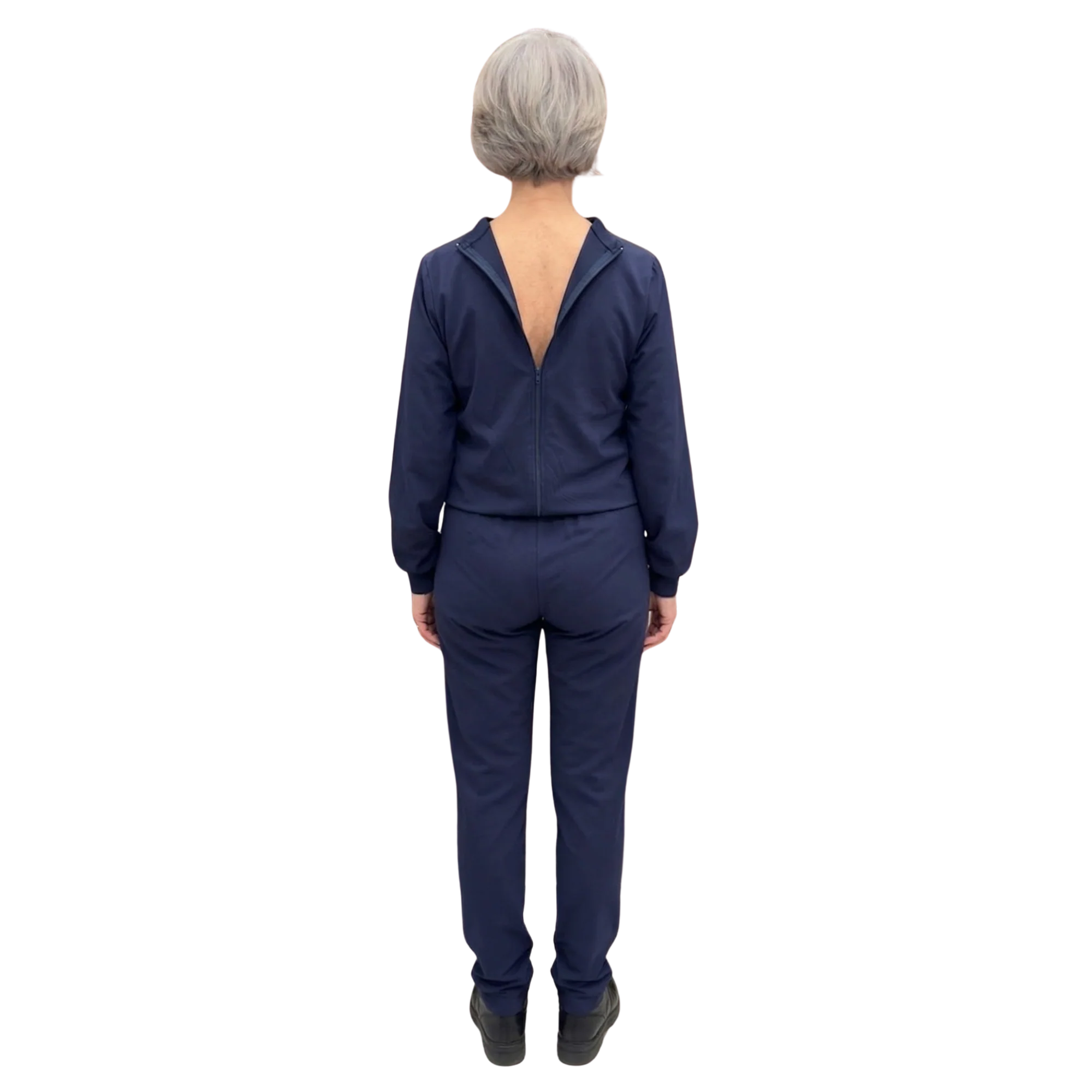 Tuta Lupetto Donna Invernale per Anziane con Zip Posteriore e tessuto idrofobico | Abbigliamento Adattivo Alzheimer | Ferrucci Comfort - 9025 - Image 4