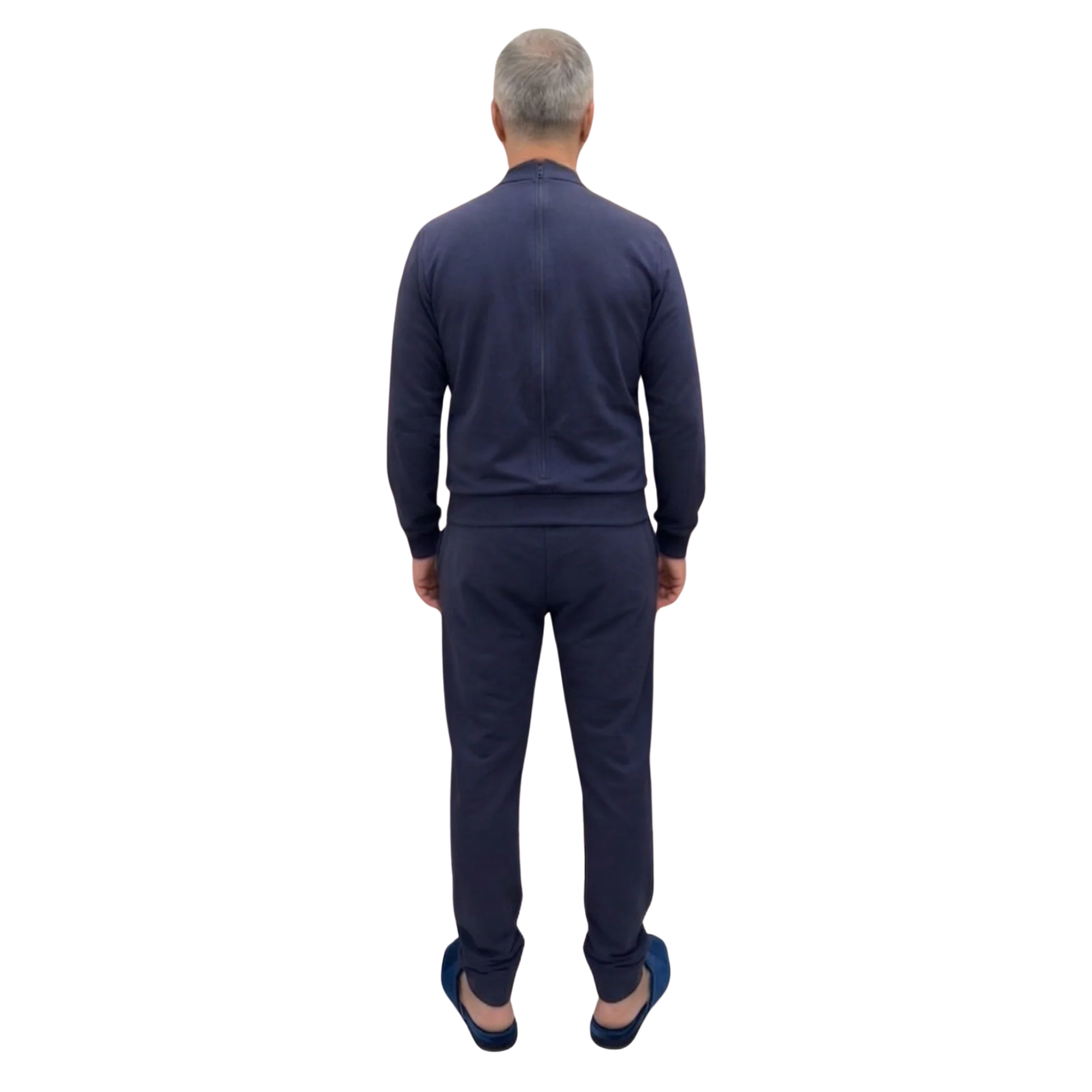 Tuta Polo Uomo Invernale per Anziani con Zip Posteriore, tessuto idrofobico | Abbigliamento Adattivo Alzheimer e Demenza | Ferrucci Comfort - 9024 - Image 10