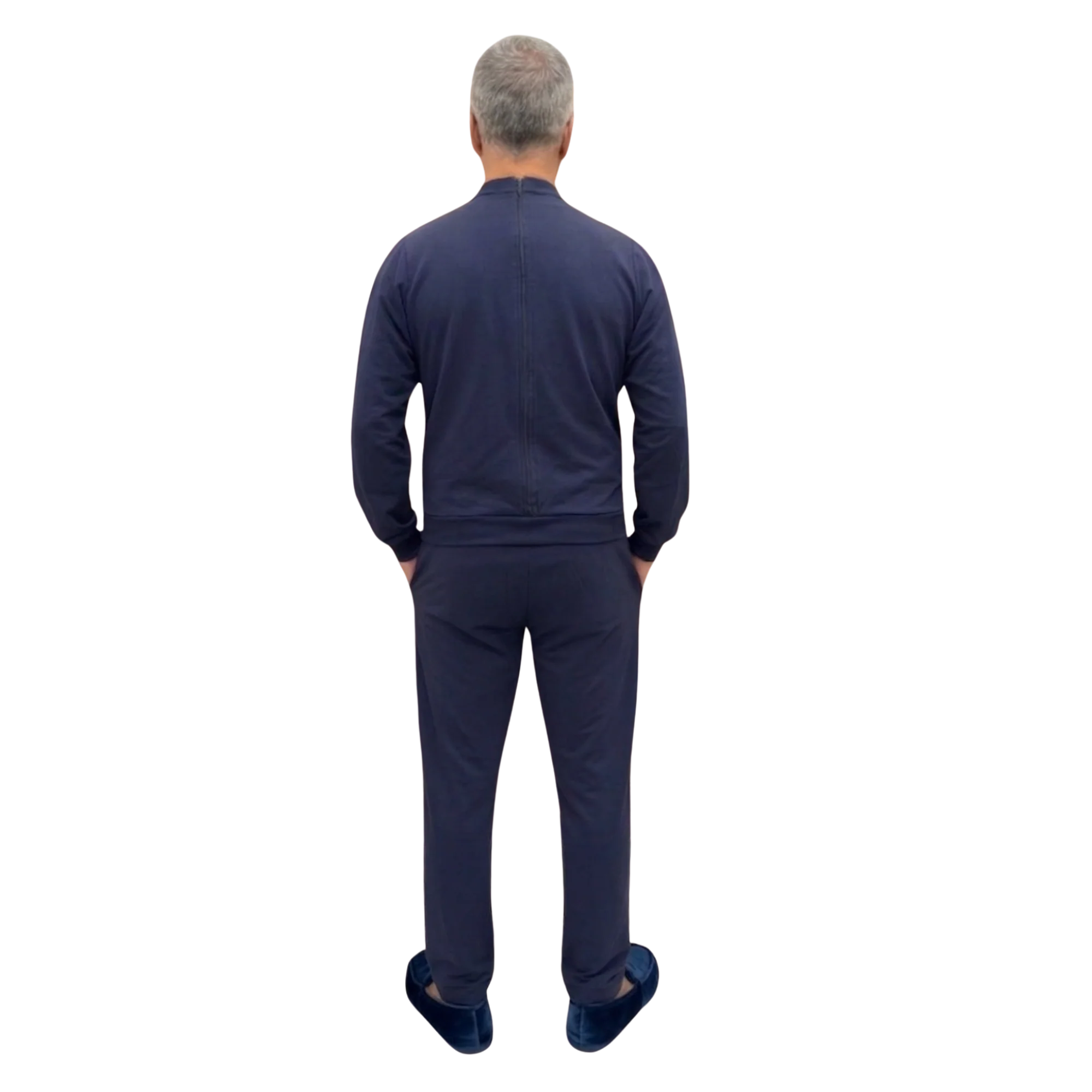 Tuta Polo Uomo Invernale per Anziani con Zip Posteriore, tessuto idrofobico | Abbigliamento Adattivo Alzheimer e Demenza | Ferrucci Comfort - 9024 - Image 4