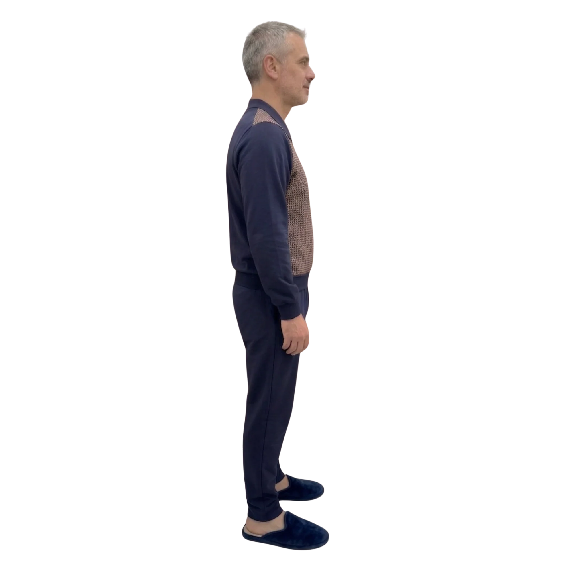Tuta Polo Uomo Invernale per Anziani con Zip Posteriore, tessuto idrofobico | Abbigliamento Adattivo Alzheimer e Demenza | Ferrucci Comfort - 9024 - Image 8