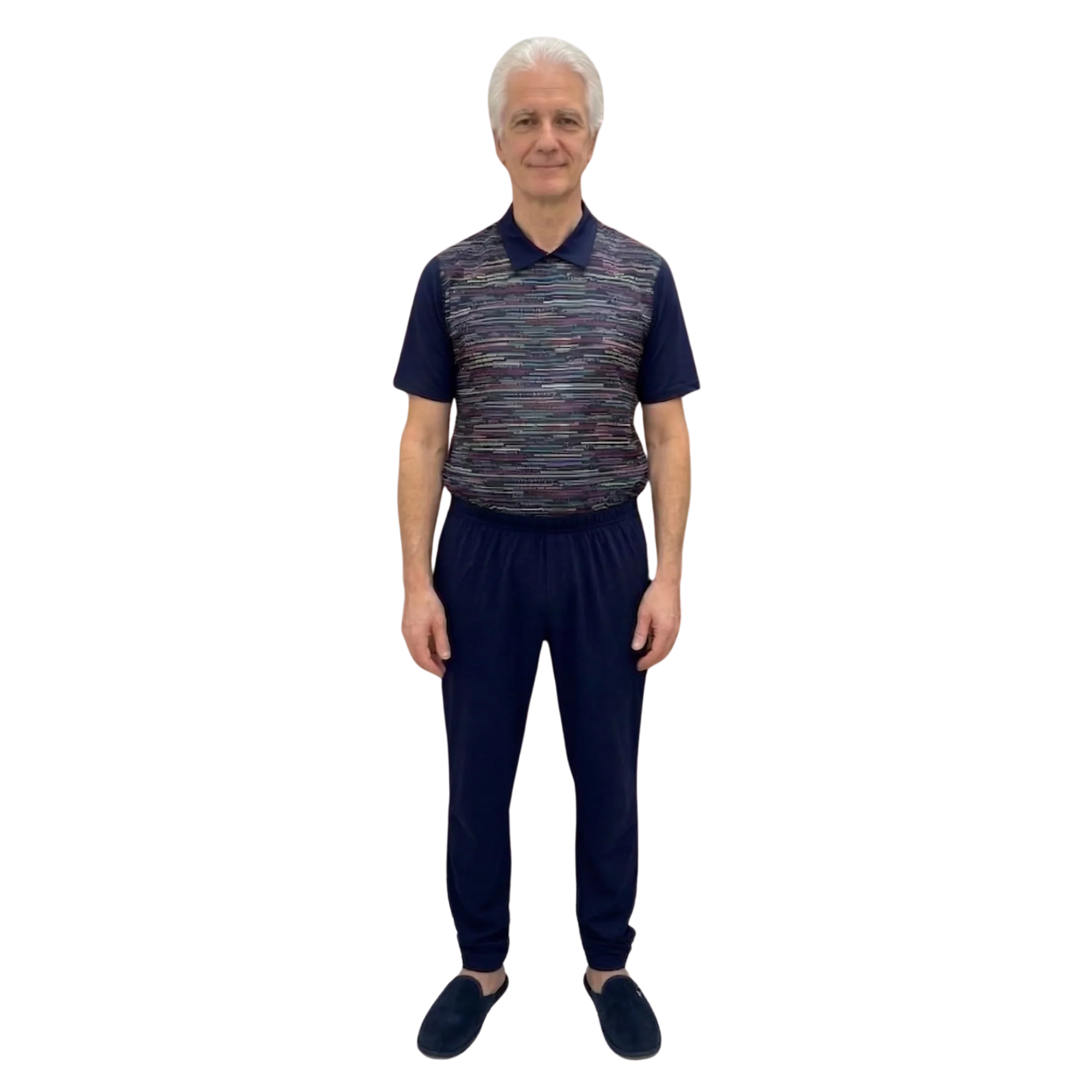 Tuta Estiva Uomo Cotone per Anziani con Zip Posteriore, tessuto idrofobico | Abbigliamento Alzheimer | Ferrucci Comfort - 9026 MC PL - Image 3