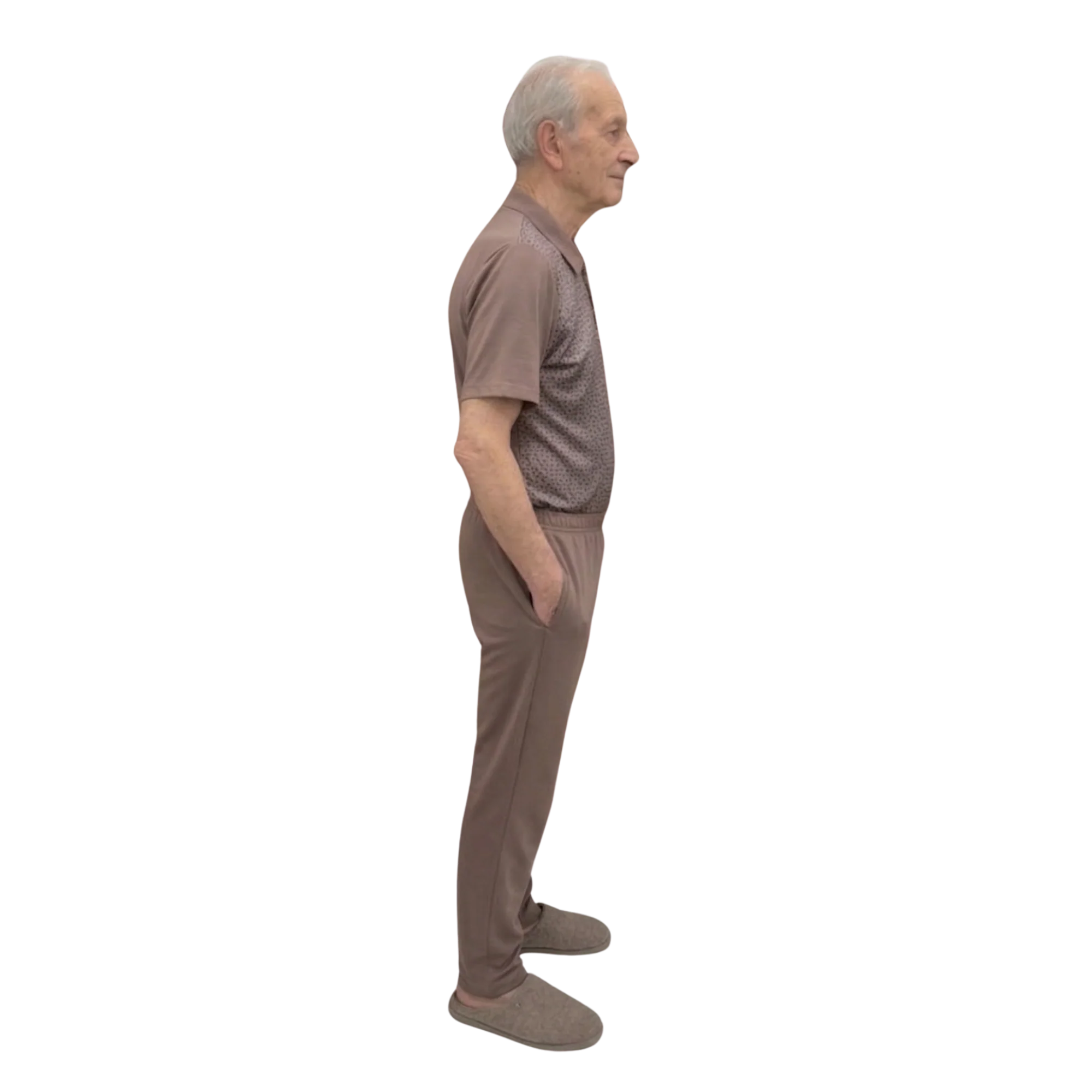 Tuta Estiva Uomo Cotone per Anziani con Zip Posteriore, tessuto idrofobico | Abbigliamento Alzheimer | Ferrucci Comfort - 9026 MC PL - Image 4
