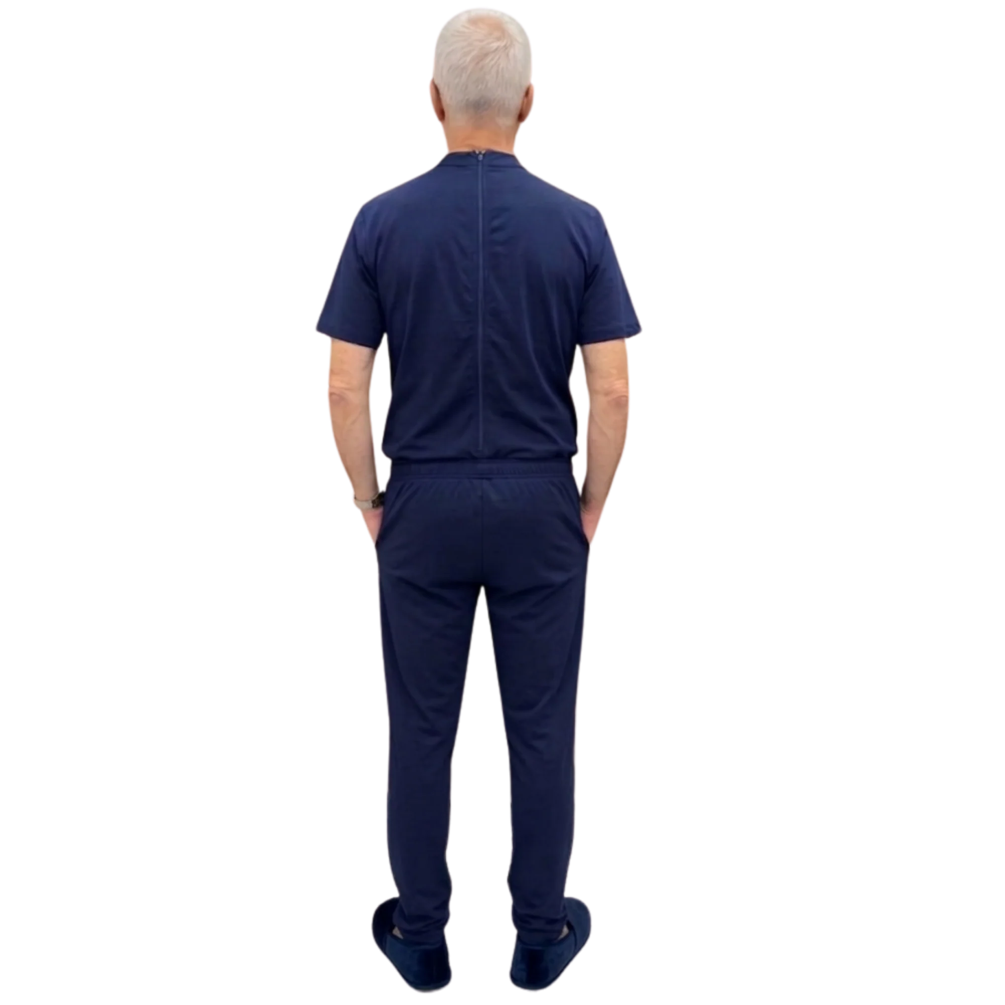 Tuta Estiva Uomo Cotone per Anziani con Zip Posteriore, tessuto idrofobico | Abbigliamento Alzheimer | Ferrucci Comfort - 9026 MC PL - Image 8