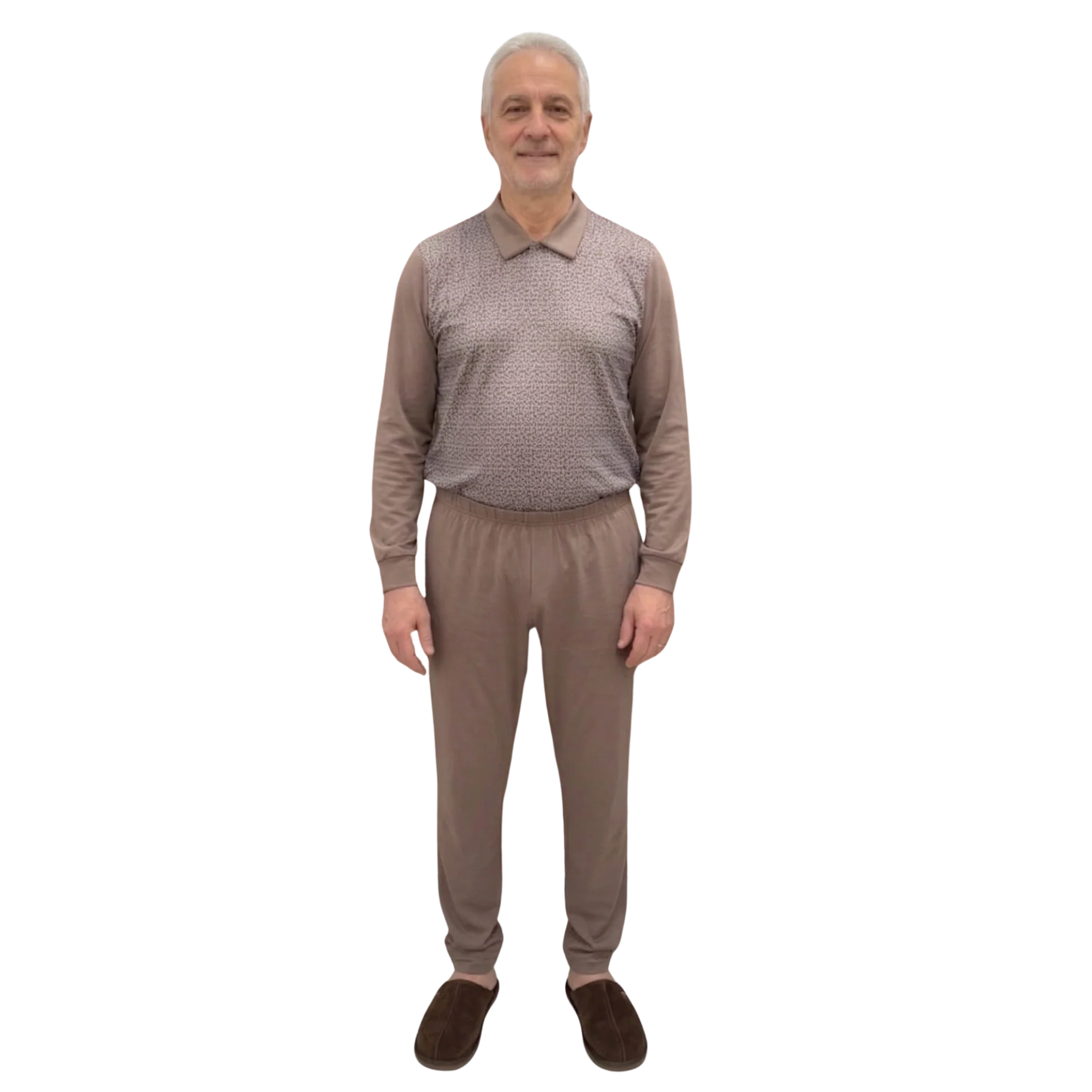 Tuta Polo Uomo Cotone per Anziani con Zip Posteriore, tessuto idrofobico | Abbigliamento Adattivo per Alzheimer | Ferrucci Comfort - 9026 - Image 6