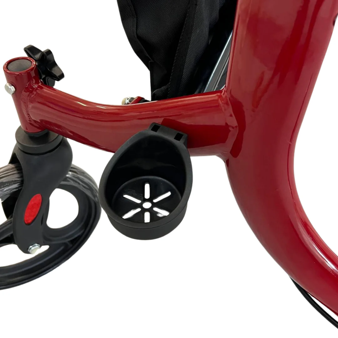 Deambulatore con Freni Pieghevole Regolabile Compatto in Alluminio, Girello per Anziani, - Cesto portaoggetti, 4 Ruote, Rollator - VITAWALK PRO SC5023B - Image 11